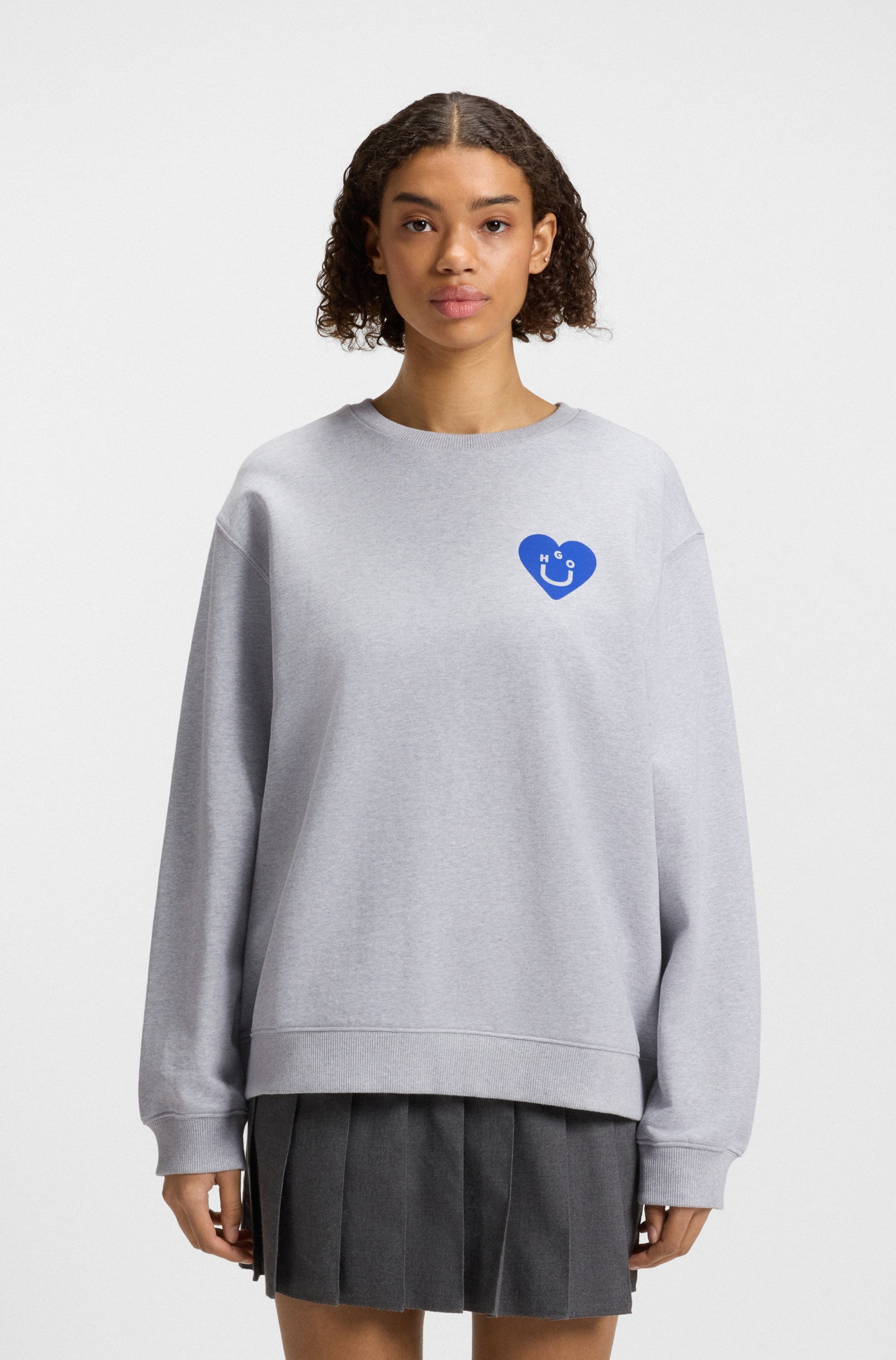 HUGO Blue Sweatshirt "Oversized Crew" günstig online kaufen
