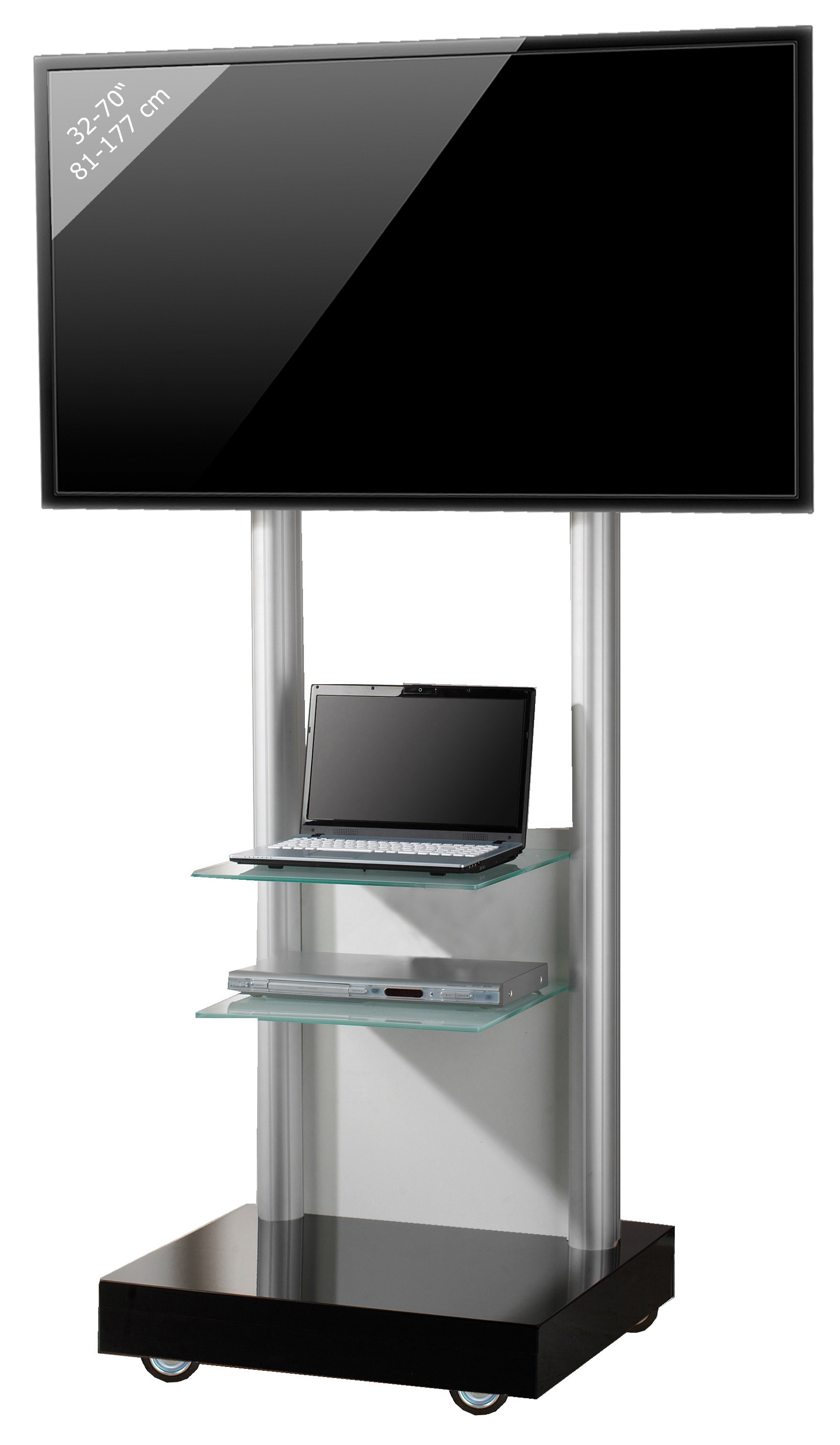 VCM Wohnzimmertisch »Rollwagen TV Standfuß Rollen Ständer Monte Visolo3« 1 Stk. tlg.