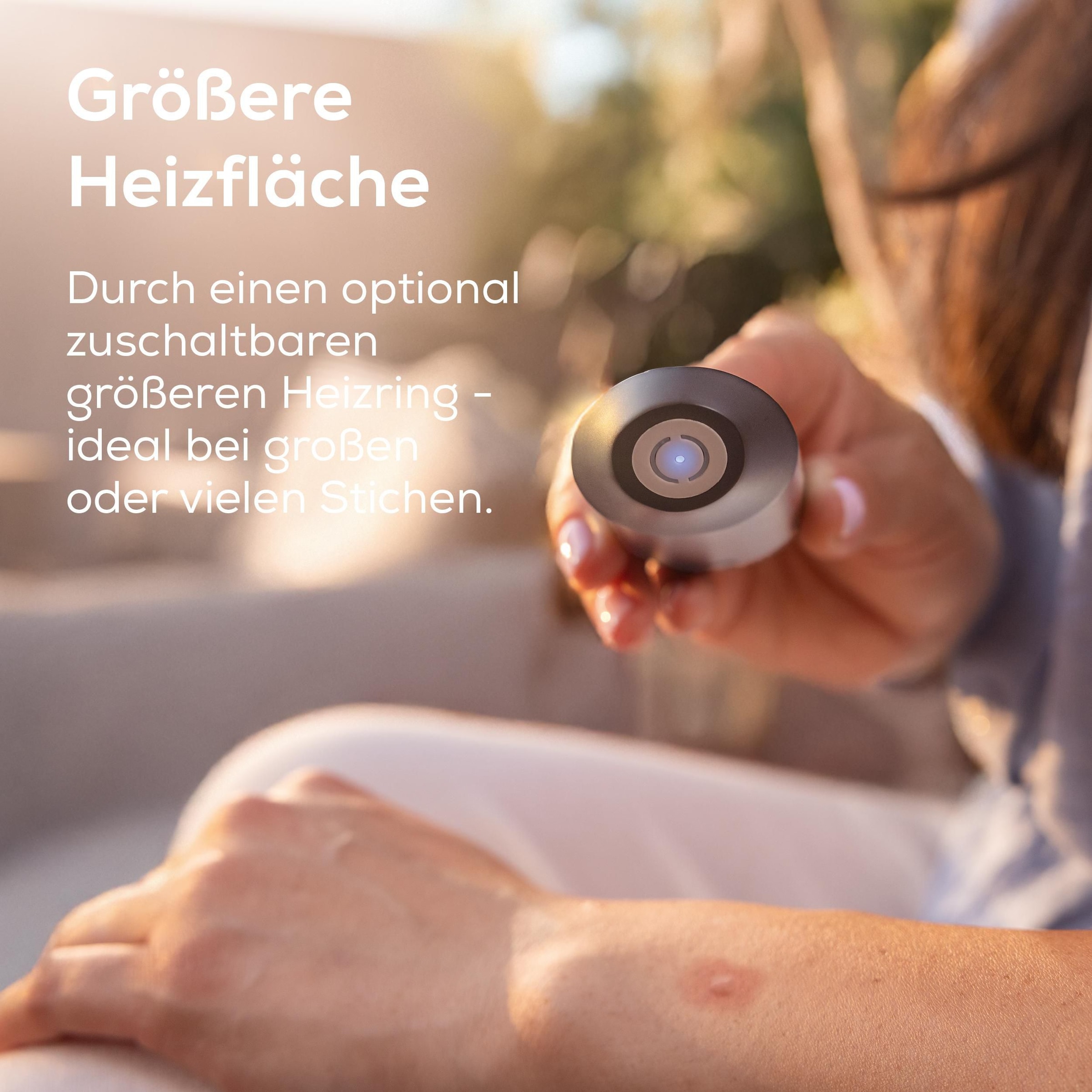 BEURER Insektenstichheiler »BiteX Max BR 115 Graphite Grey mit Akku« Größere Heizfläche dank zuschaltbarem, zweiten Heizring