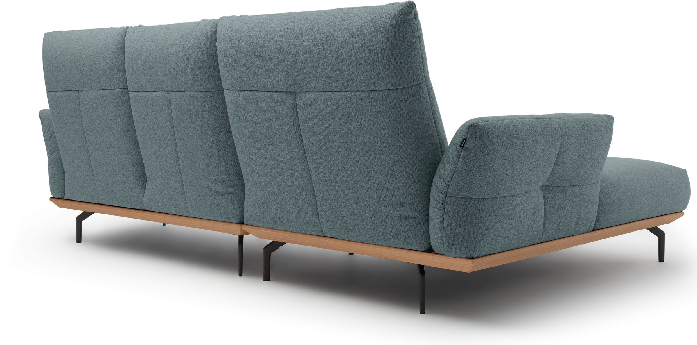 Creation BY ROLF BENZ Ecksofa »CR.460«, Sockel in Eiche, Alugussfüße in umbragrau, Breite 298 cm