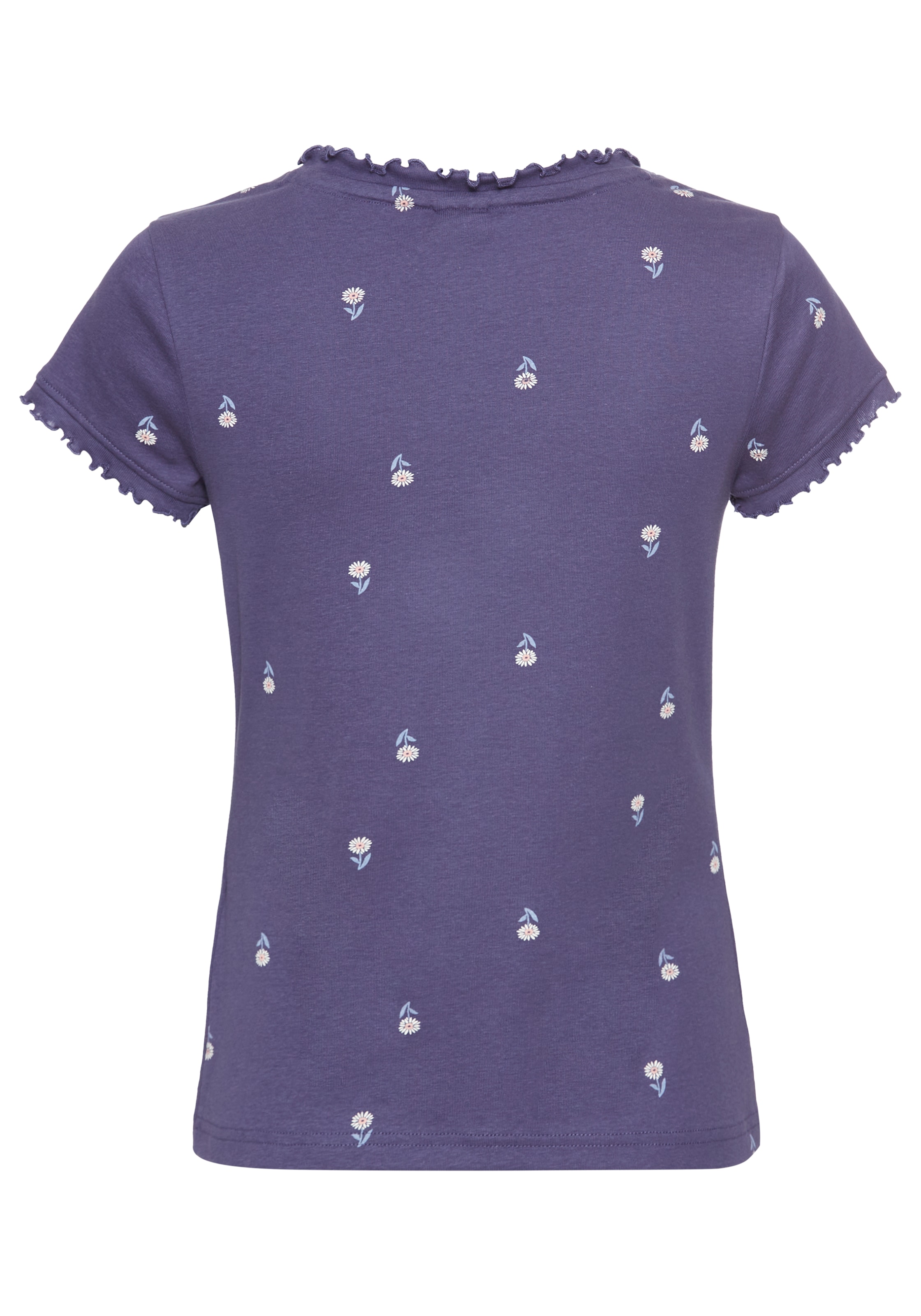KangaROOS Kurzarmshirt, kurzärmelig, figurbetont, aus Baumwolle