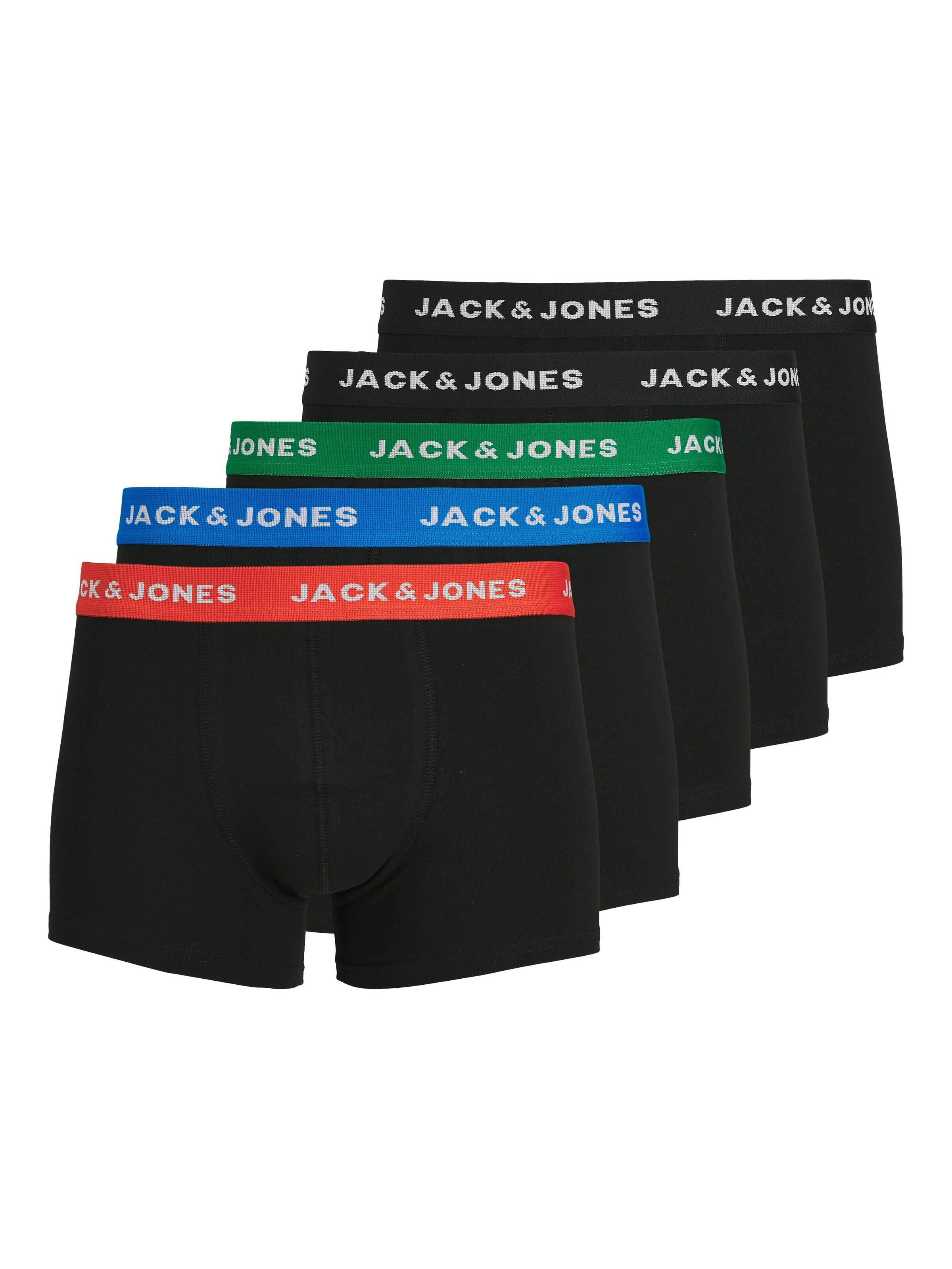 Jack & Jones Trunk »JACHUEY  bequeme Passform und elastischem Bund«, 5 Stk. unifarben, basic, eng anliegend, Baumwollmischung, Bündchen