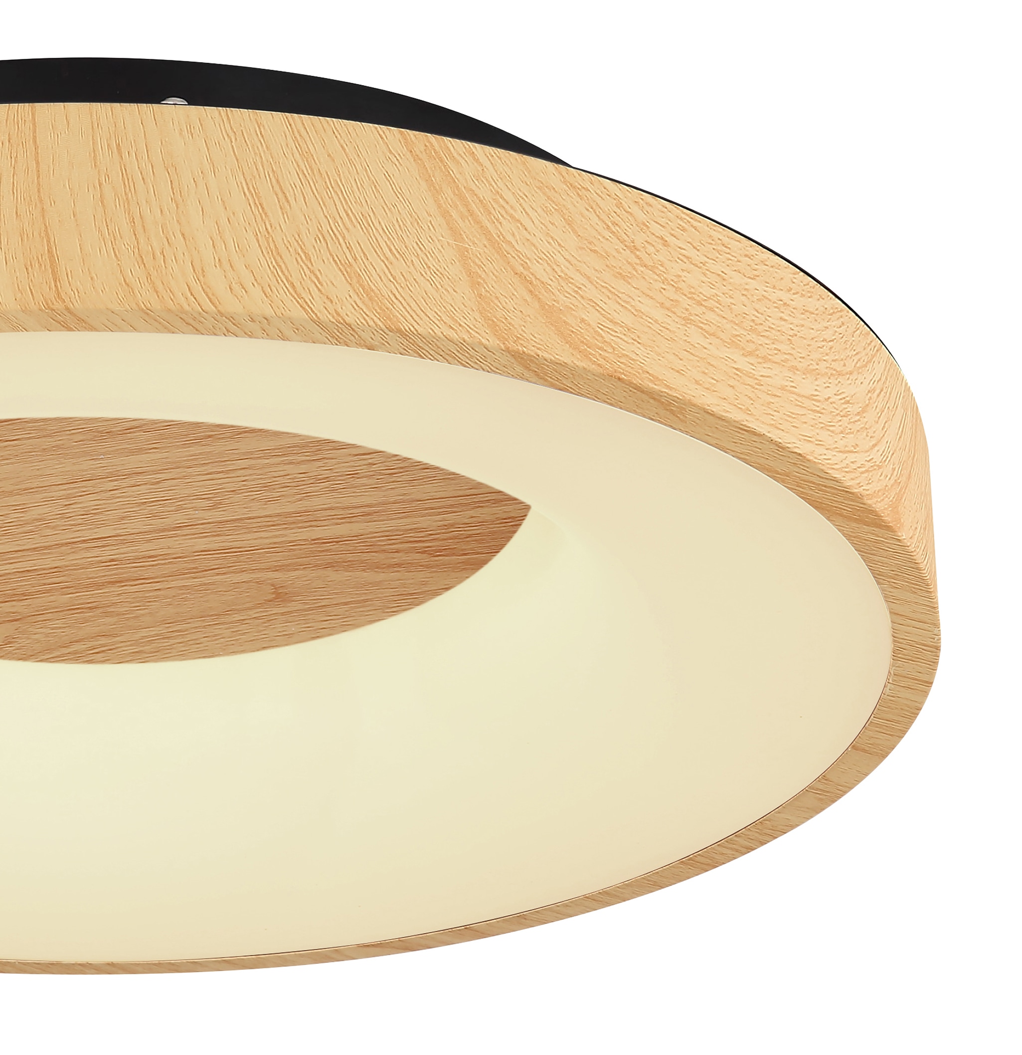 GLOBO LIGHTING LED Deckenleuchte »JOLLI«, Leuchtmittel LED-Modul | LED fest integriert, Deckenlampe/holzoptik/rund/Wohnzimmer/Schlafzimmer/CCT 2700-6000K
