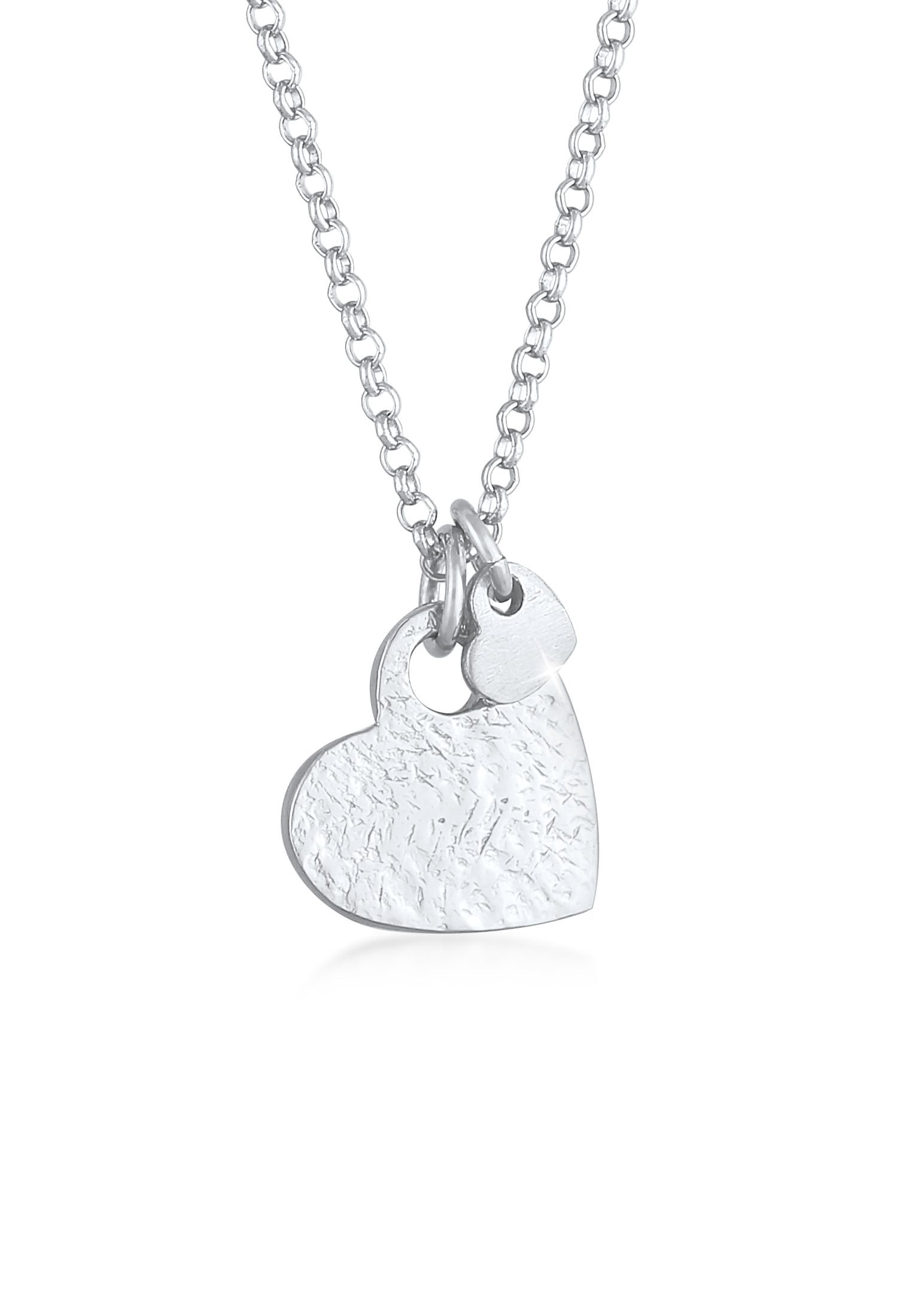 Elli Kette mit Anhänger »Herzen Love Liebe Organic Look 925 Silber«  bestellen | BAUR