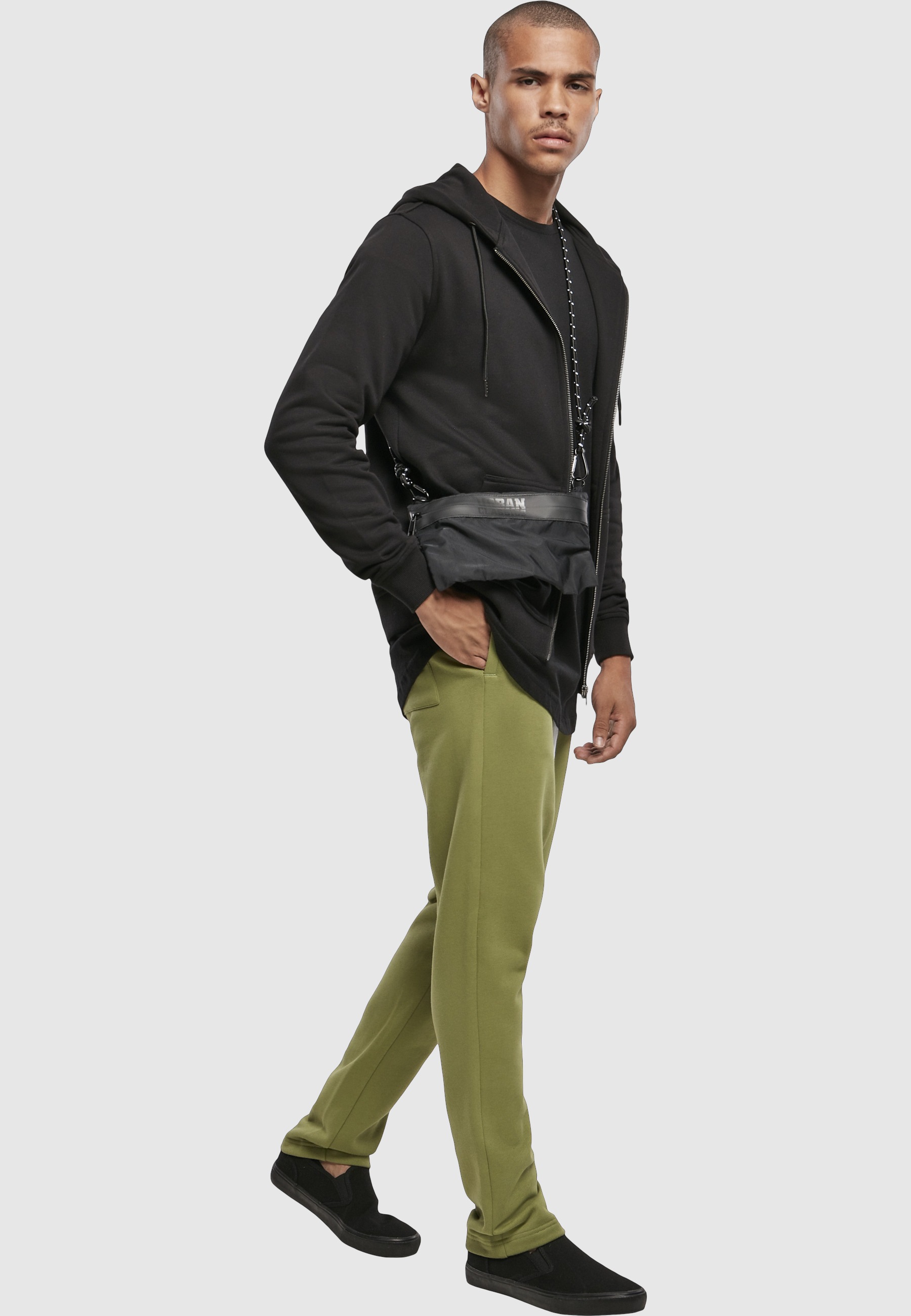 URBAN CLASSICS Neopren-Hoodie »Urban Classics Herren Basic Terry Zip Hoody« 1