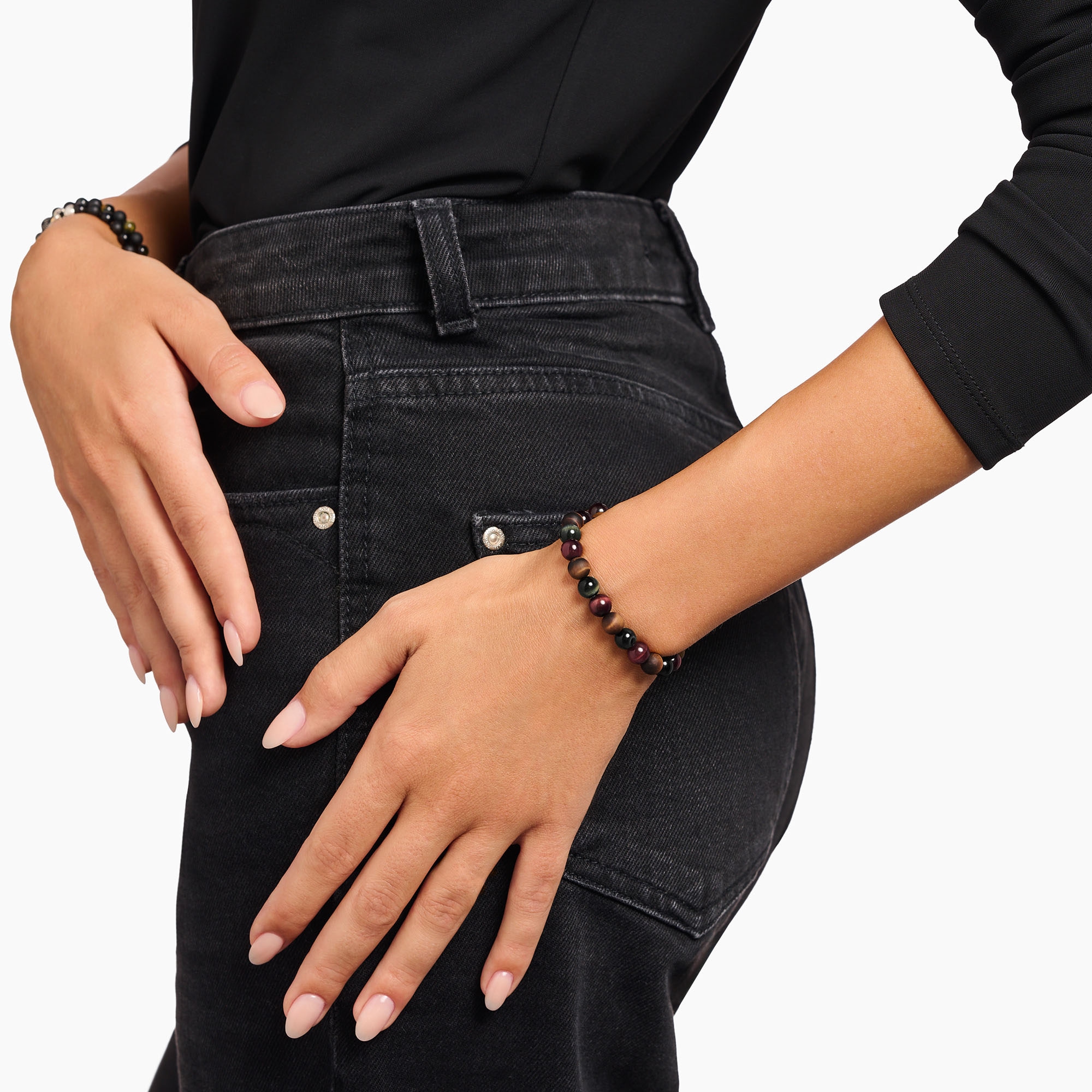 THOMAS SABO Armband »Talisman-Armband mit Beads, A2182-826-2-L21«, mit Tigerauge