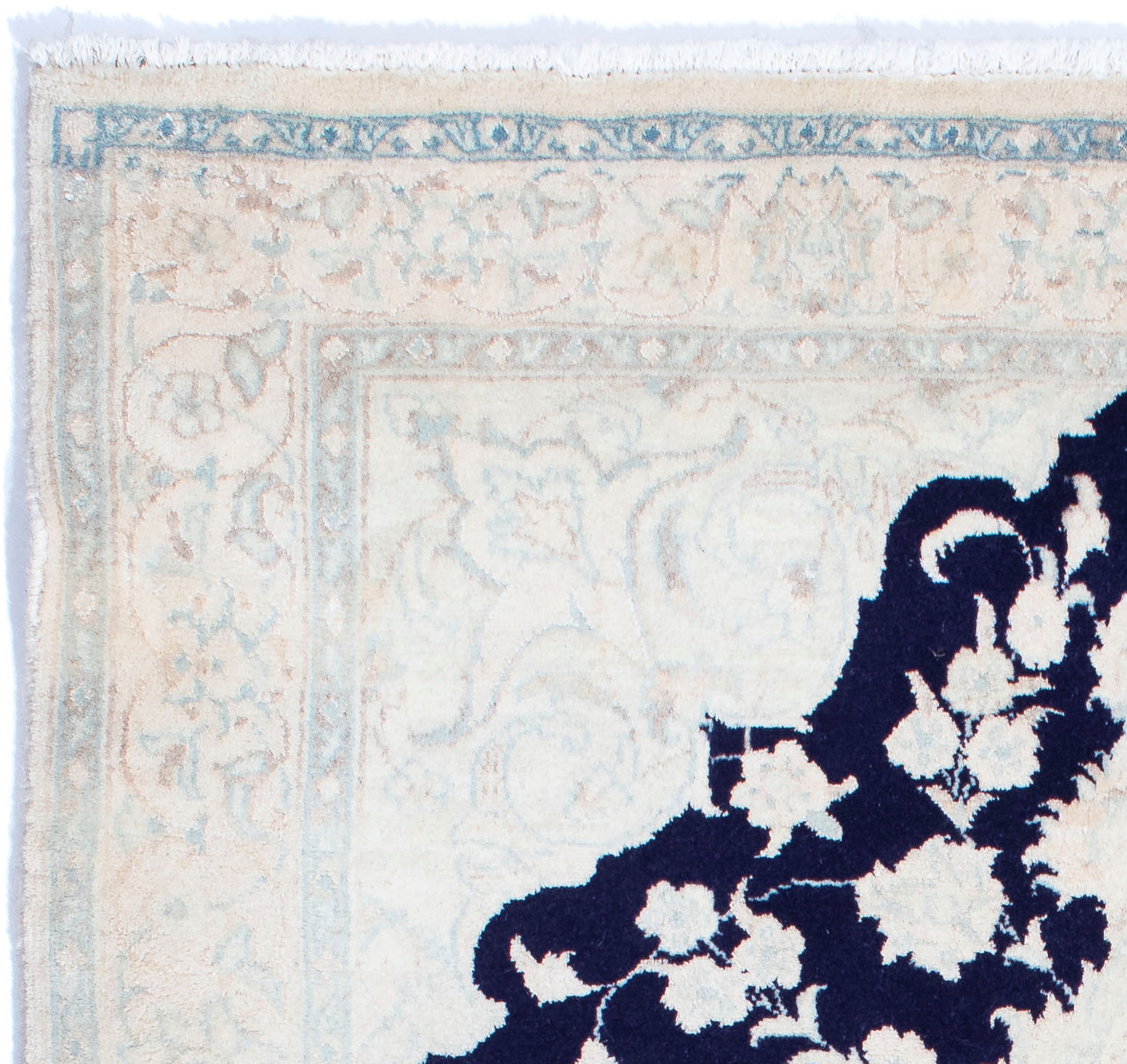 morgenland Orientteppich »Perser - Nain - Royal - 198 x 123 cm - beige«, rechteckig, Wohnzimmer, Handgeknüpft, Einzelstück mit Zertifikat