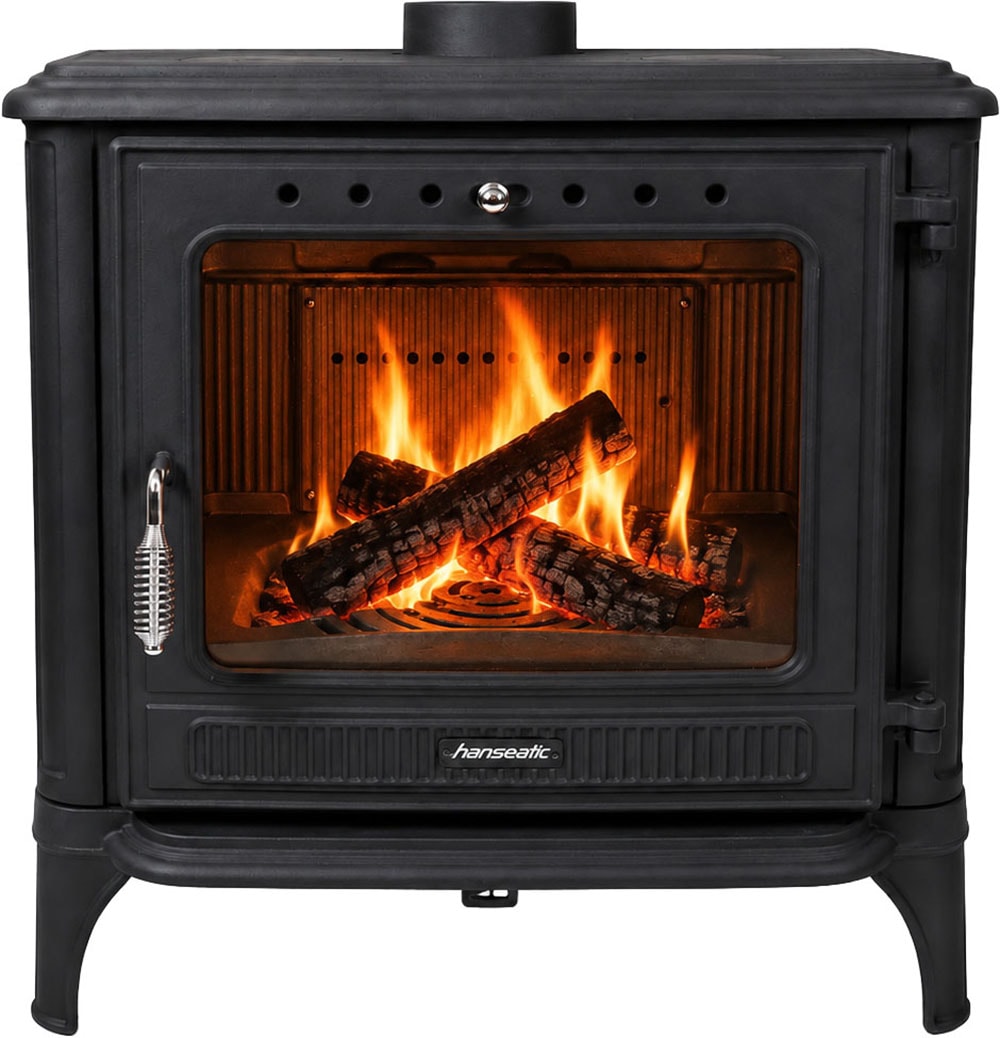 Hanseatic Kaminofen »Castor XXL, Gussofen mit Beige emaillierten Seiten für 50cm Holz« Großer Feuerraum