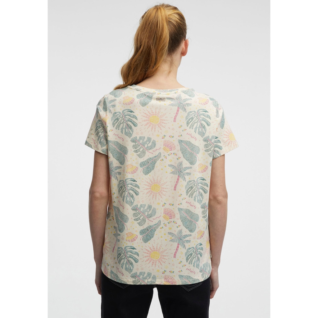 Ragwear Kurzarmshirt »ADORI PRINT«, mit sommerlichem Allover Druck im Relax Fit