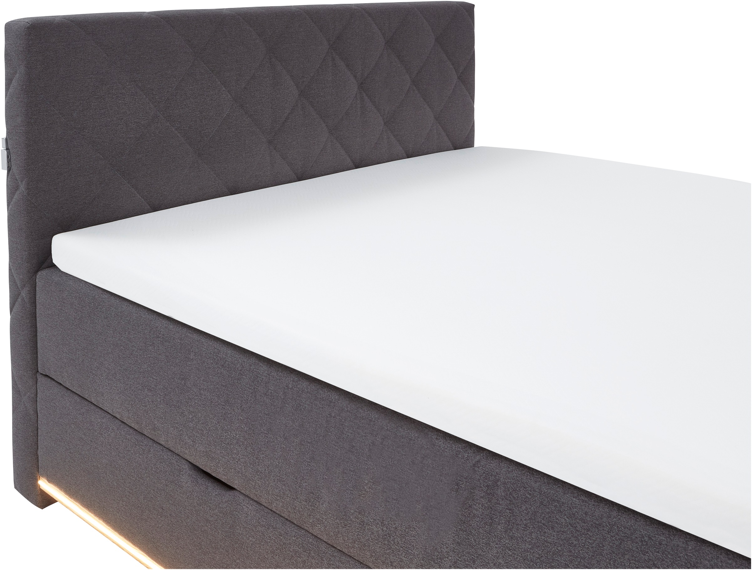 meise.möbel Boxspringbett »Messina«, inkl. Bettkasten, LED-Beleuchtung und Topper