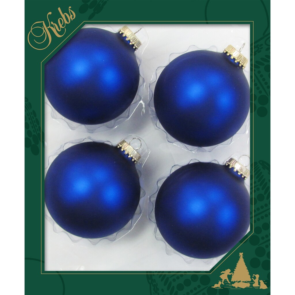 Krebs Glas Lauscha Weihnachtsbaumkugel »CBK78261, Weihnachtsdeko, Christbaumschmuck, Christbaumkugeln Glas«, (Set, 4 St.)