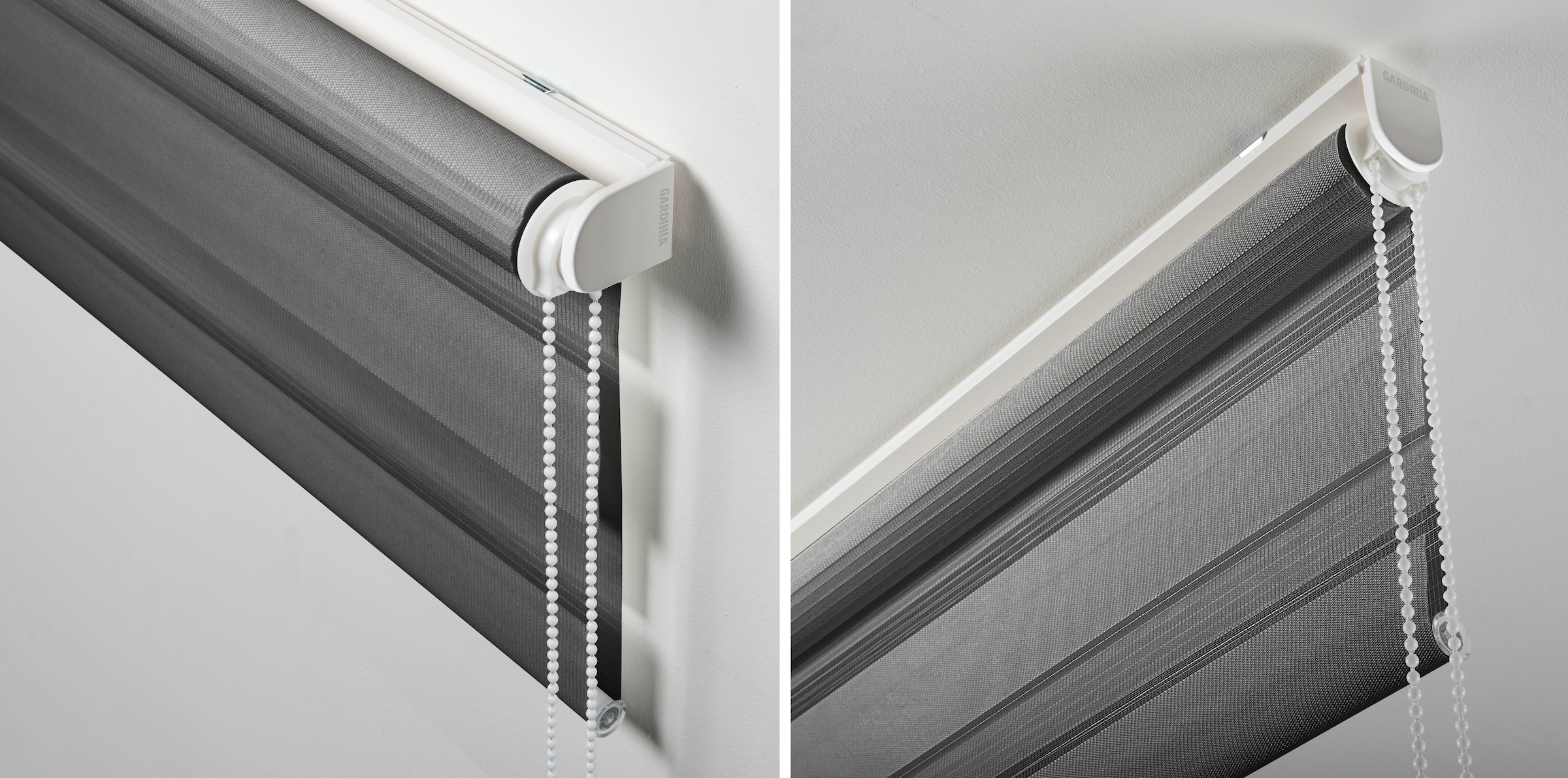 GARDINIA Doppelrollo »EASYFIX Doppelrollo mit Montageschiene« blickdicht ohne Bohren Schraubmontage möglich