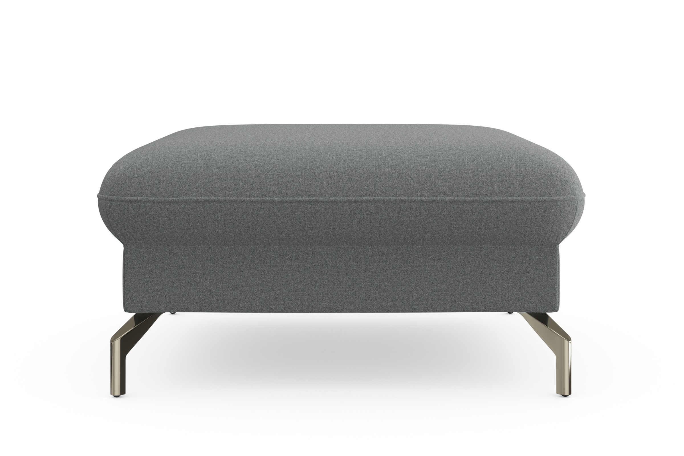 sit&more Hocker »Fashion«, inklusive Federkern, mit satinierten Nickelfüßen