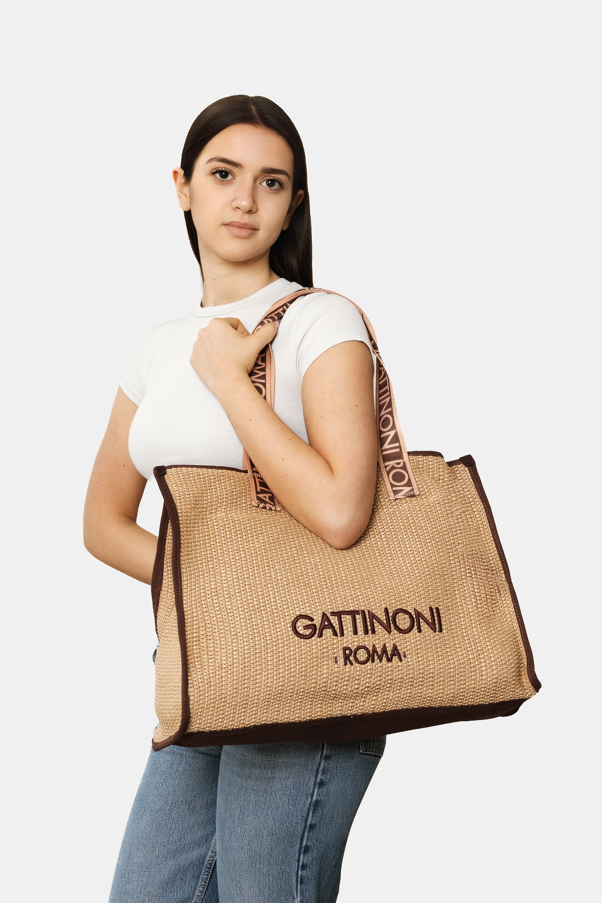 Gattinoni Tragetasche »Jane Raffia Large Shopping Bag. Damen« Tragetasche Damen, Shopper, Strandtasche, Fashion, Lifestyle, Sale