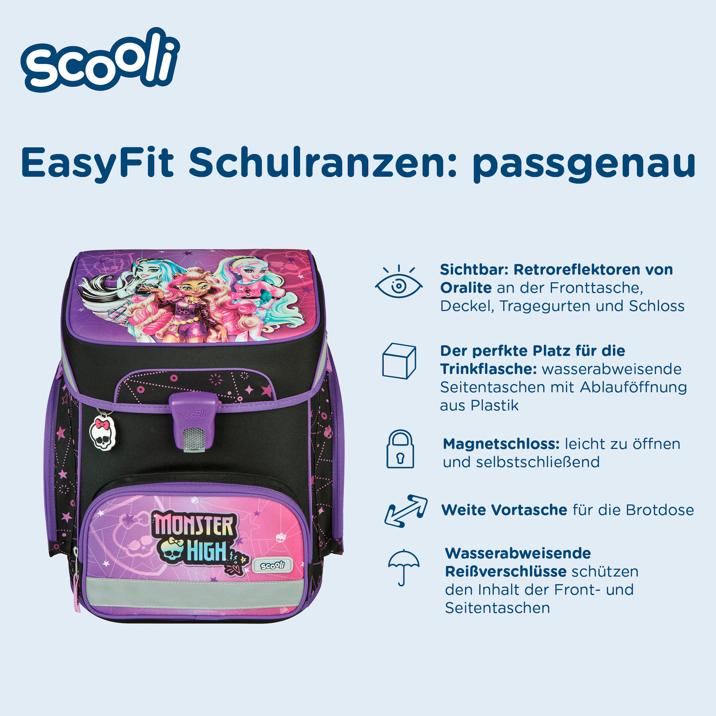 Scooli Schulranzen »EasyFit, Monster High«