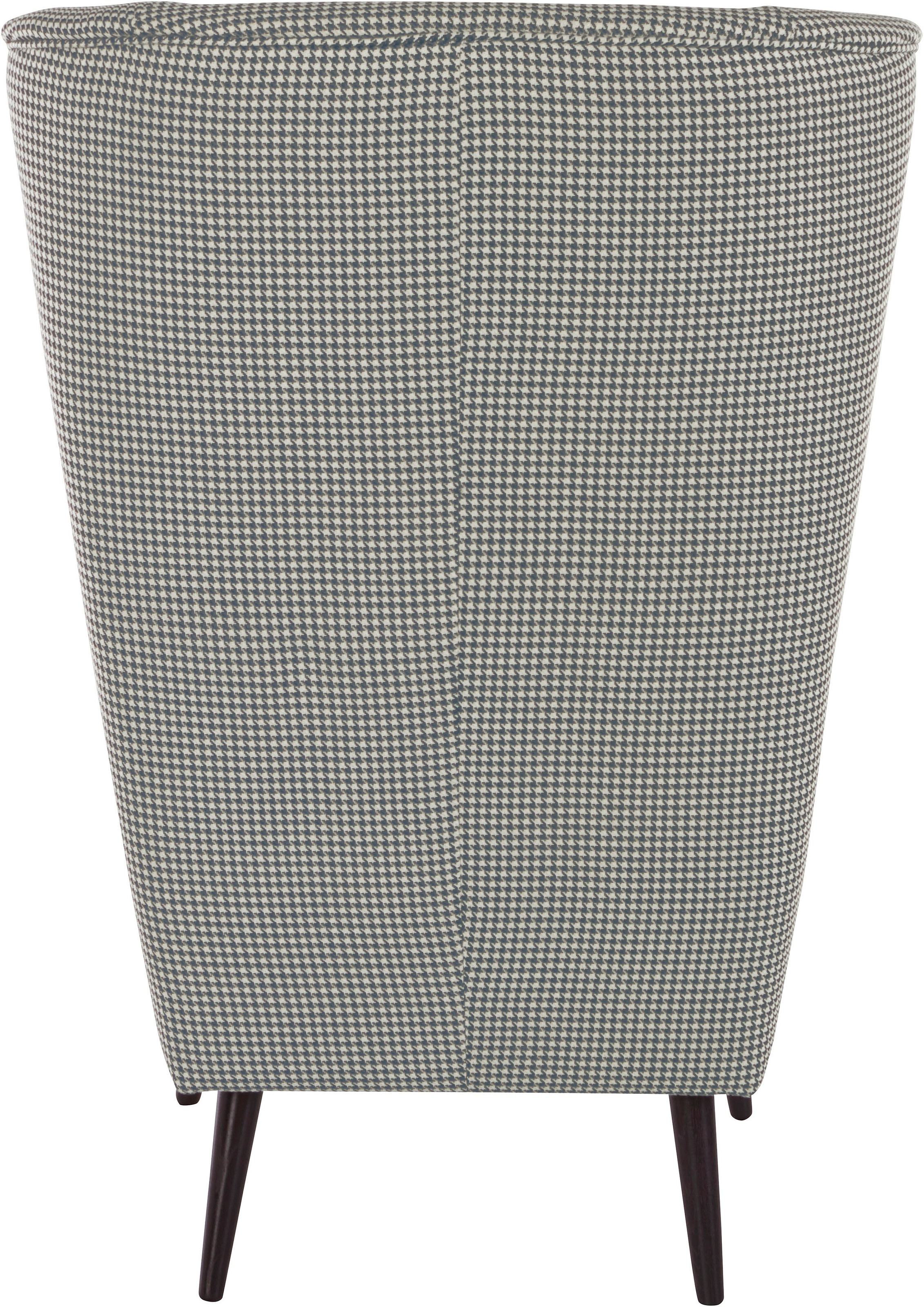 Sessel HOME AFFAIRE "Sallito, TV-Sessel, Ohrensessel mit", grau, B:76cm H:109cm T:85cm, Struktur Hahnentritt (67% Polypropylen, 33% Polyester);Samtoptik (100% Polyester);Fellimitat (100% Polyester);Samtcord (92% Polyester, 8% Polyamid);Struktur (100% Poly 6
