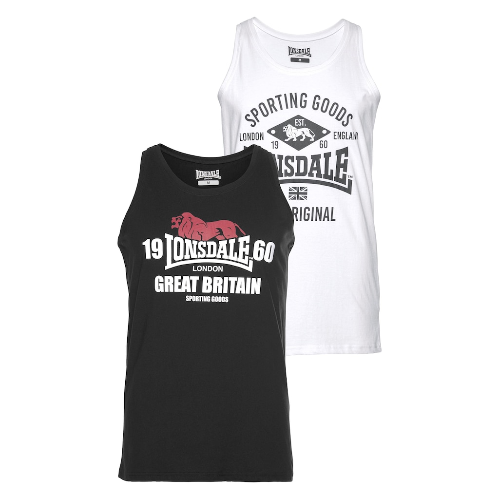 Lonsdale Tanktop, (Packung, 2 tlg., 2er-Pack)