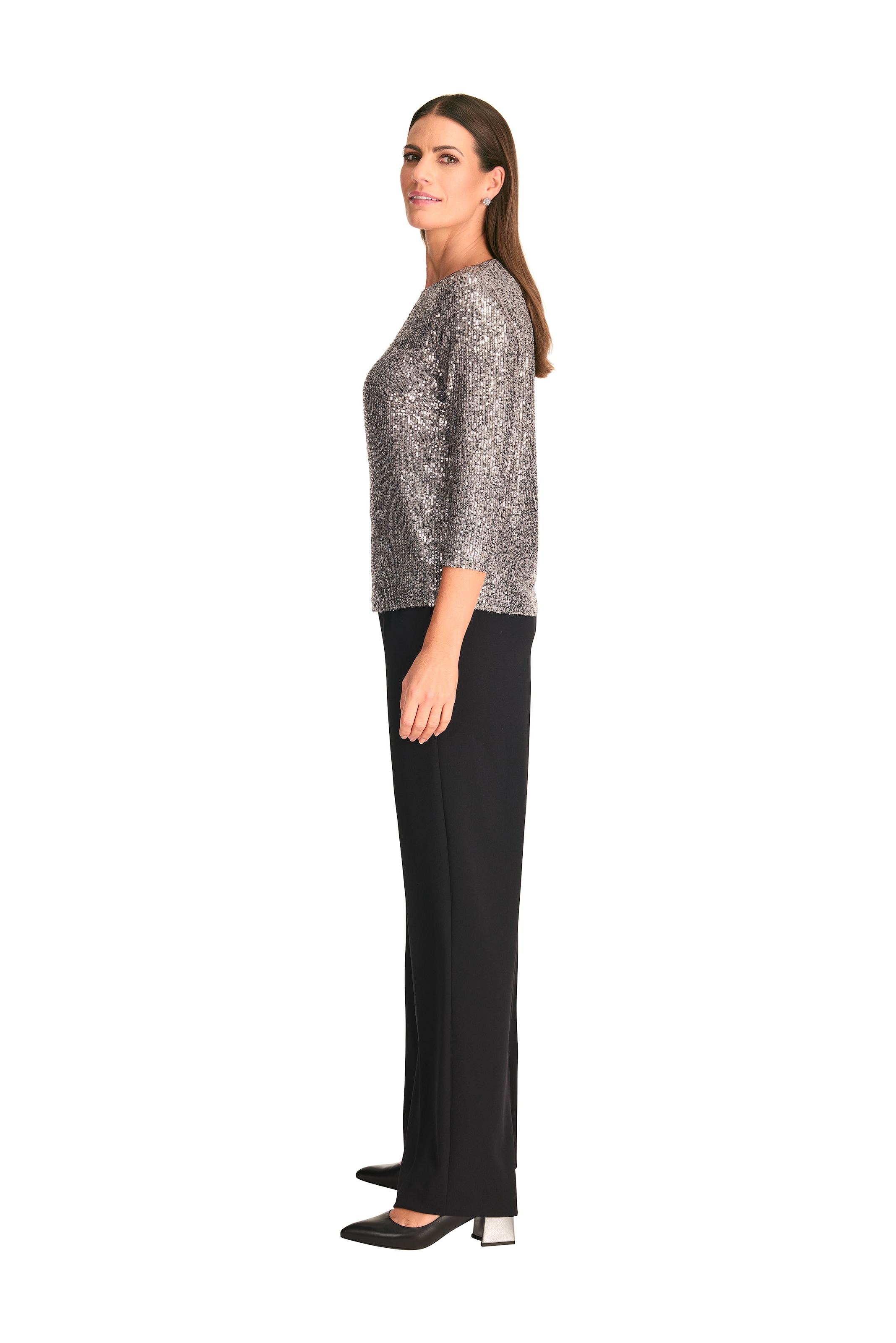 HERMANN LANGE Collection Paillettenshirt, im kurzen Schnitt