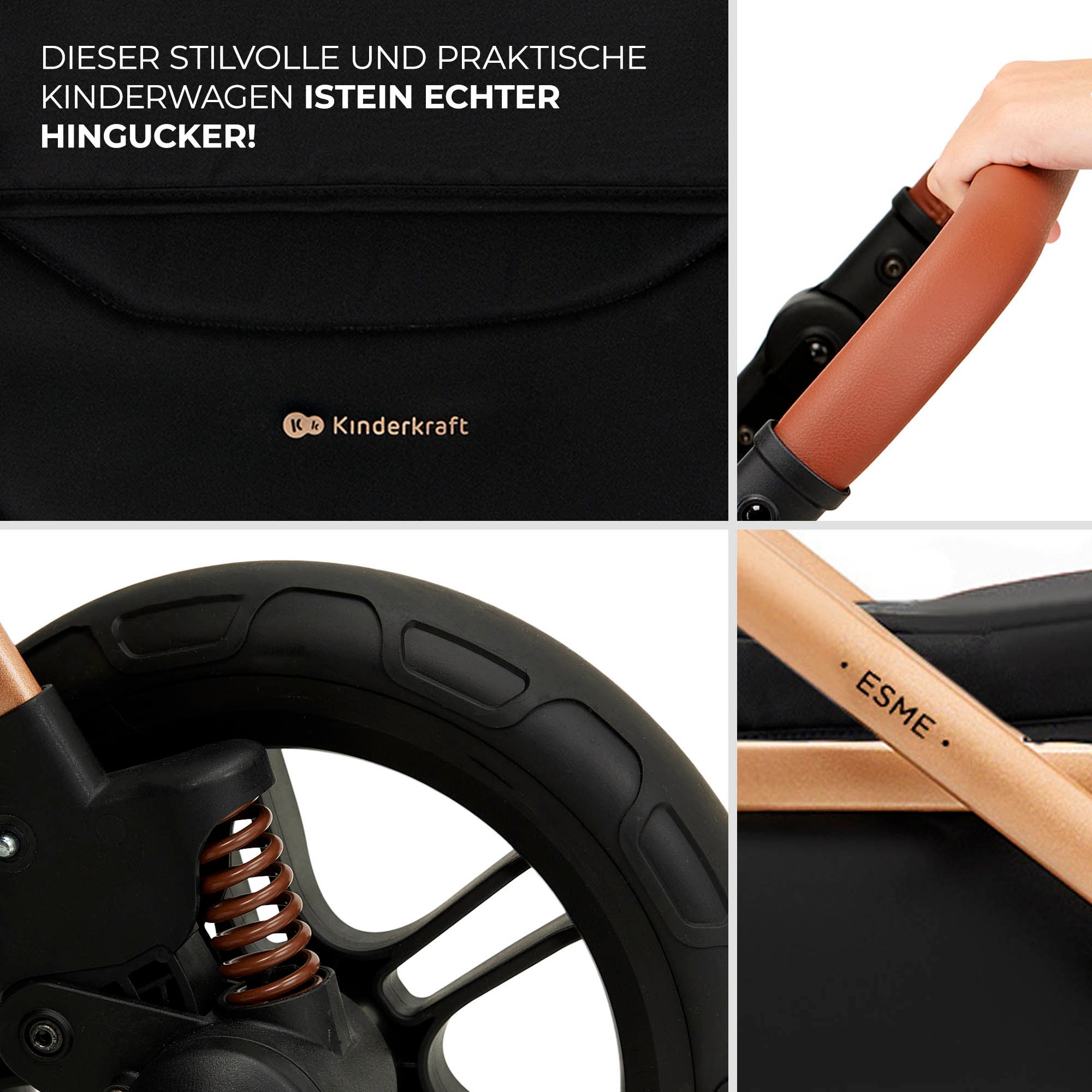 Kinderkraft Kombi-Kinderwagen »ESME 3IN1«, 25 kg, inkl. Babyschale MINK PRO 2 i-Size (40–87 cm)