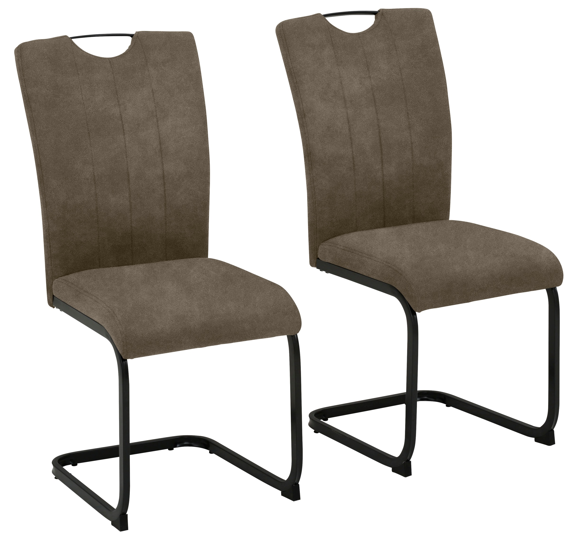 Home affaire Freischwinger "Napoli" (Set) 2 Stk.Vintage-Mikrofaser Bezug, B günstig online kaufen