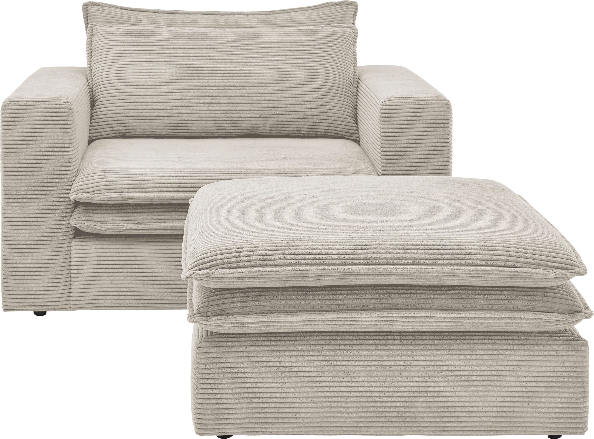 PLACES OF STYLE Sitzgruppe "PIAGGE" 2 Stk. tlg. Hochwertiger Cord, Loveseat günstig online kaufen
