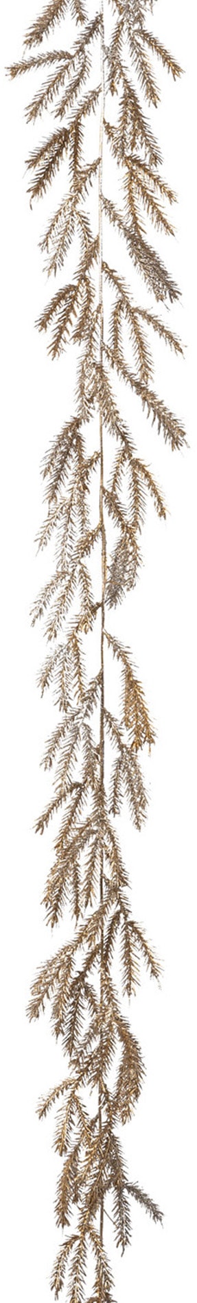 Creativ deco Winterliche Kunstpflanze »Weihnachtsdeko, Weihnachtsgirlande«, goldfarbene Girlande, Länge 190 cm