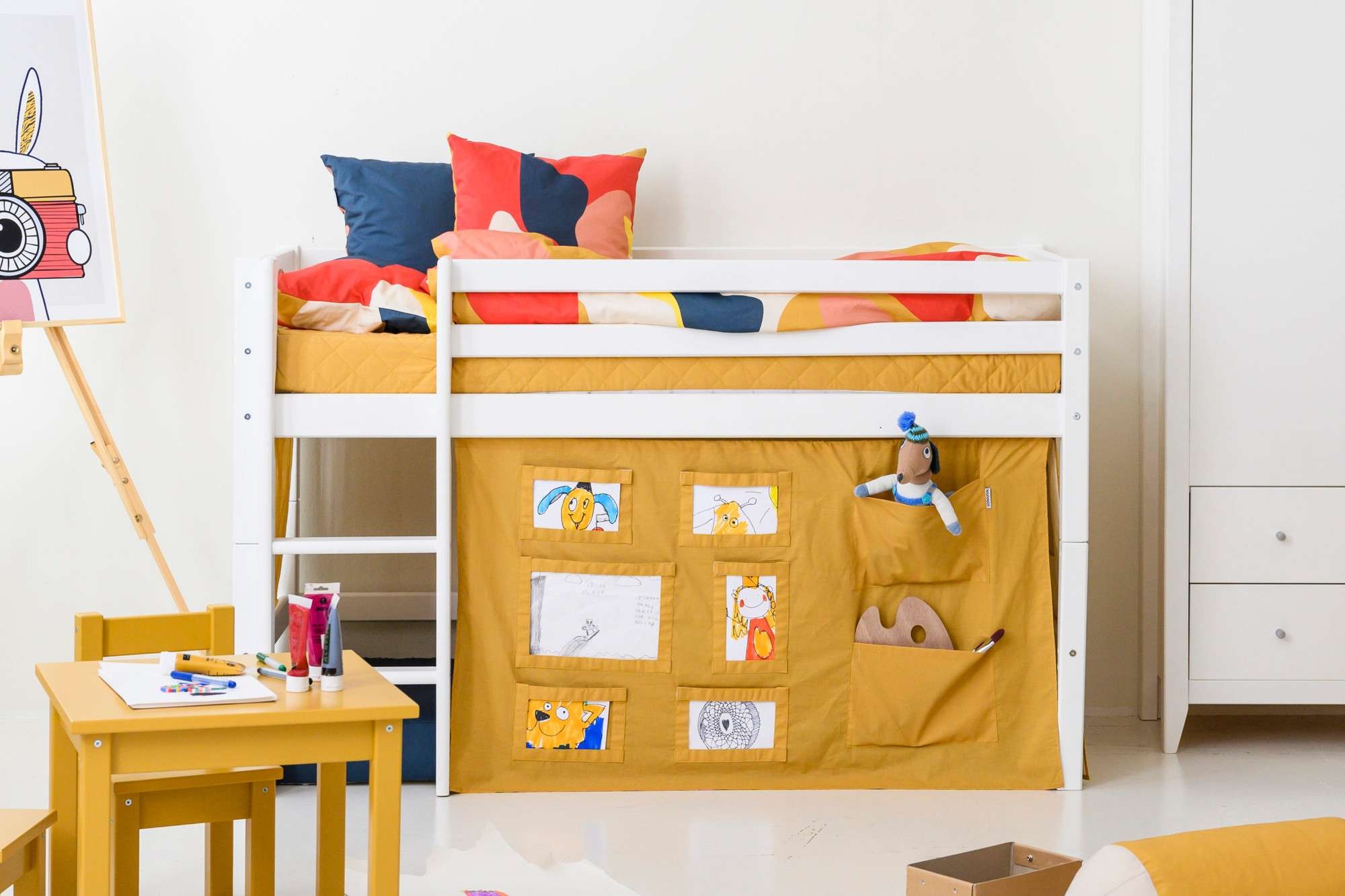 Hoppekids Hochbett "ECO Dream, Kinderbett, Spielbett, Halbhohes Bett aus Ma günstig online kaufen