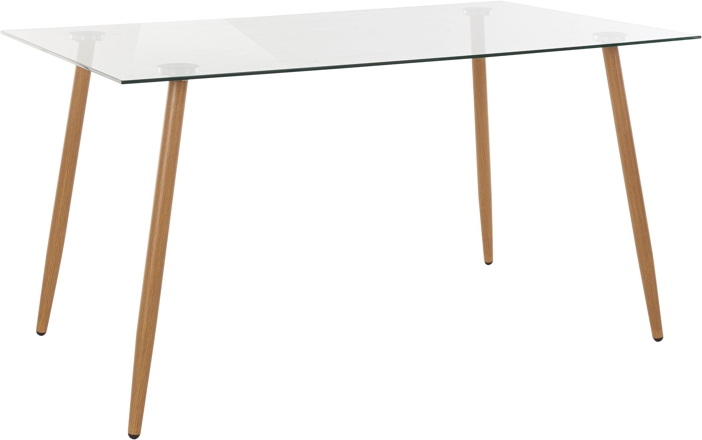 Glastisch OTTO HOME "Miller", braun (glas, eichefarben), B:140cm H:75cm T:80cm, Tische, Breite 140 cm 3