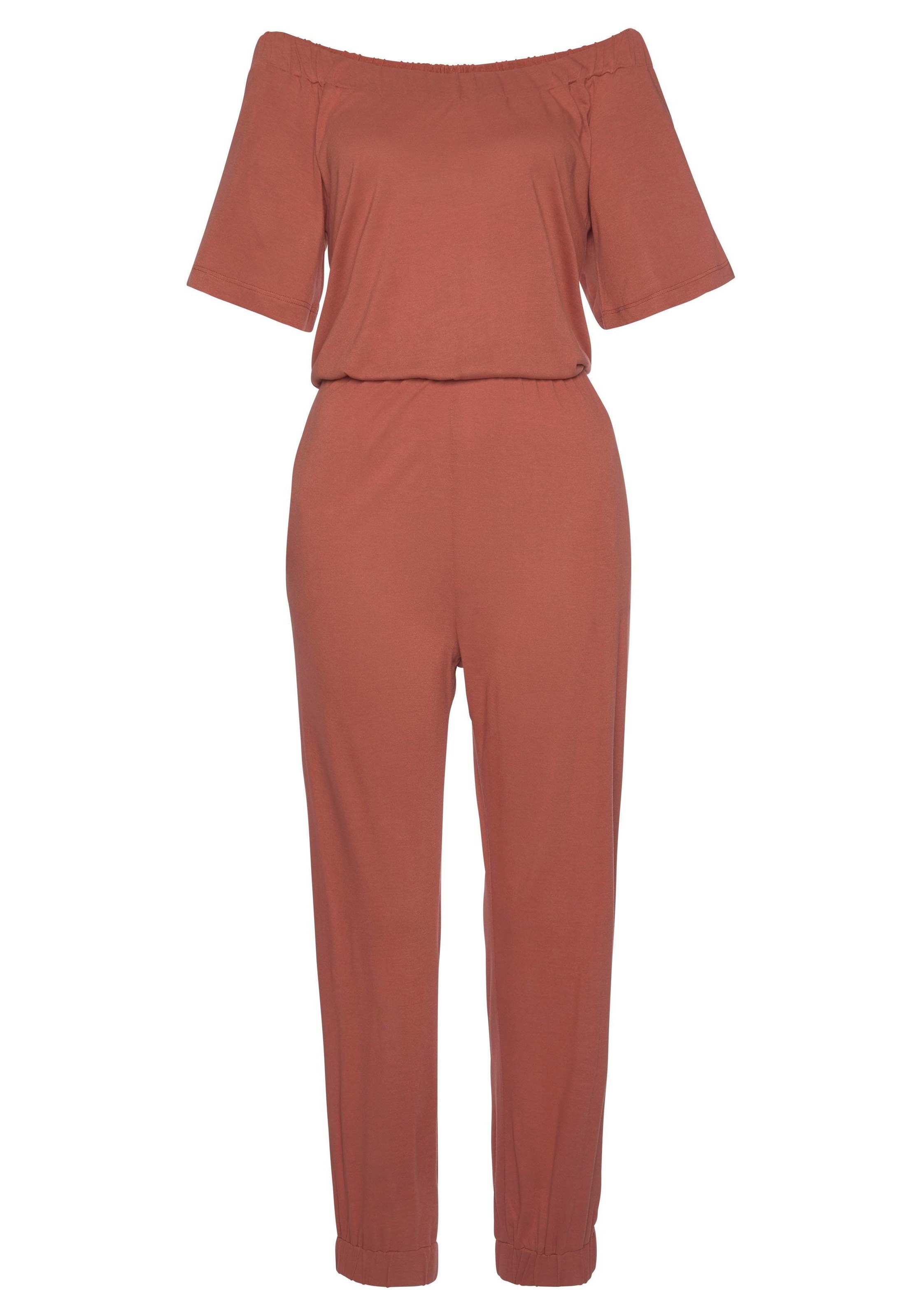 LASCANA Overall, im Carmenstyle, sommerlicher Jumpsuit mit Taschen, schulte günstig online kaufen