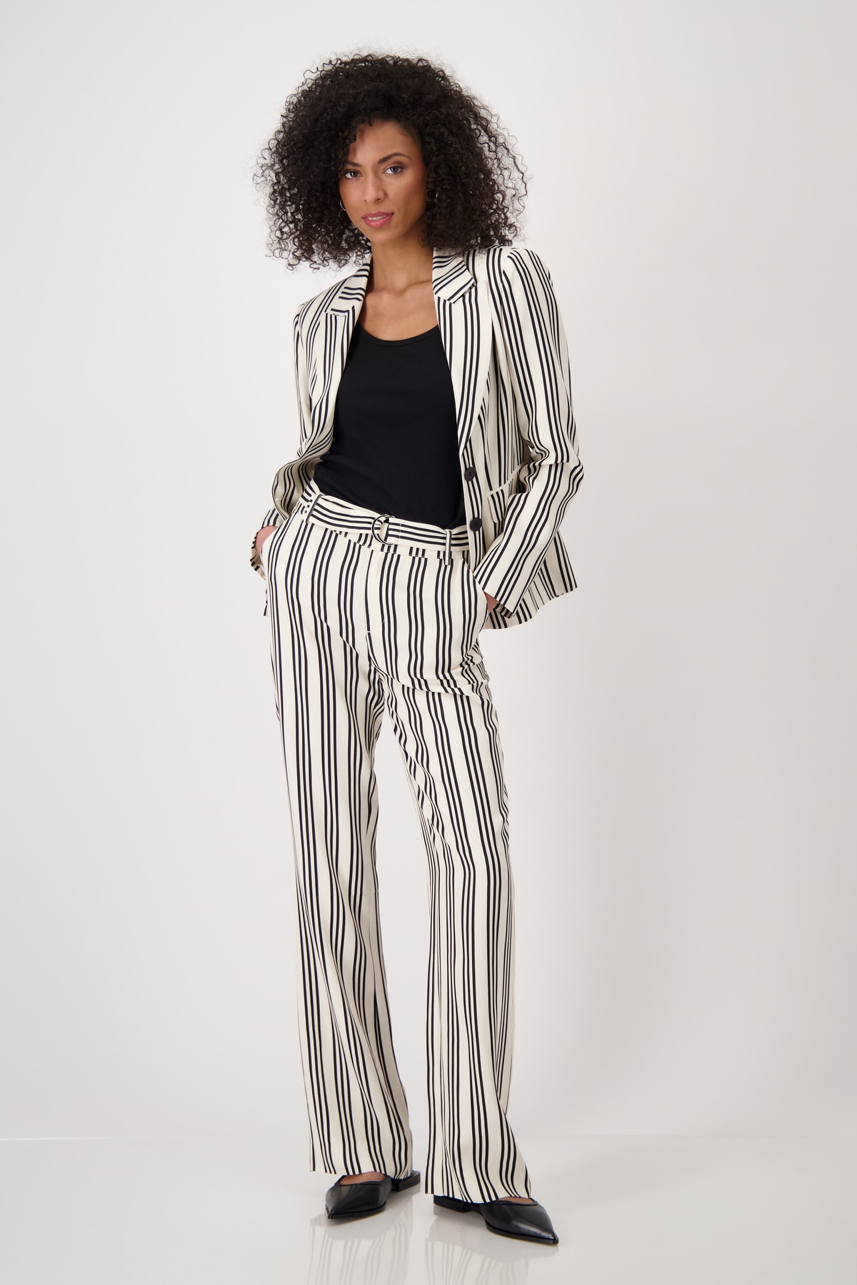 Monari Kurzblazer mit Streifen