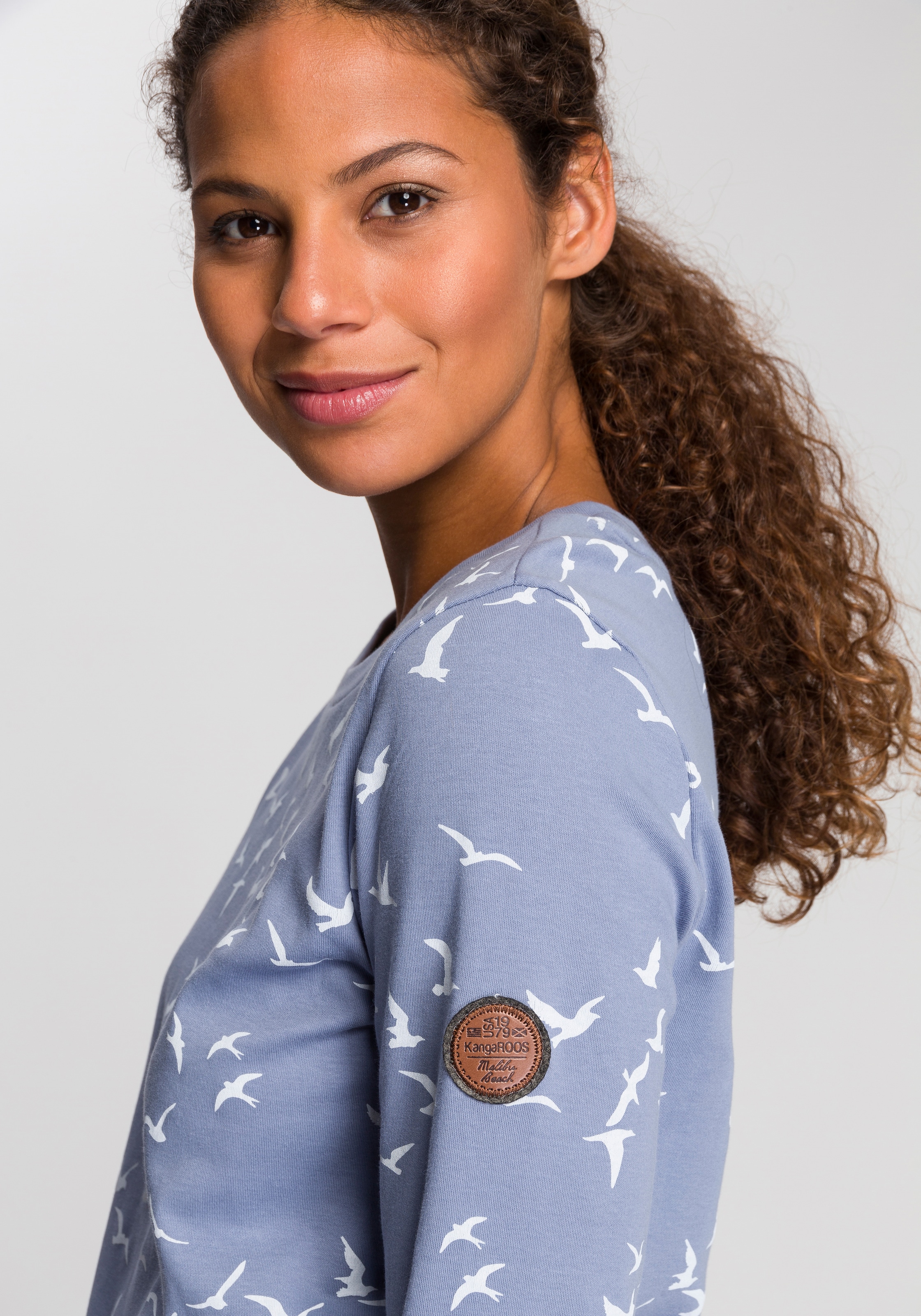 KangaROOS Sweatshirt, mit modischem | Minimal-Allover-Print kaufen BAUR für
