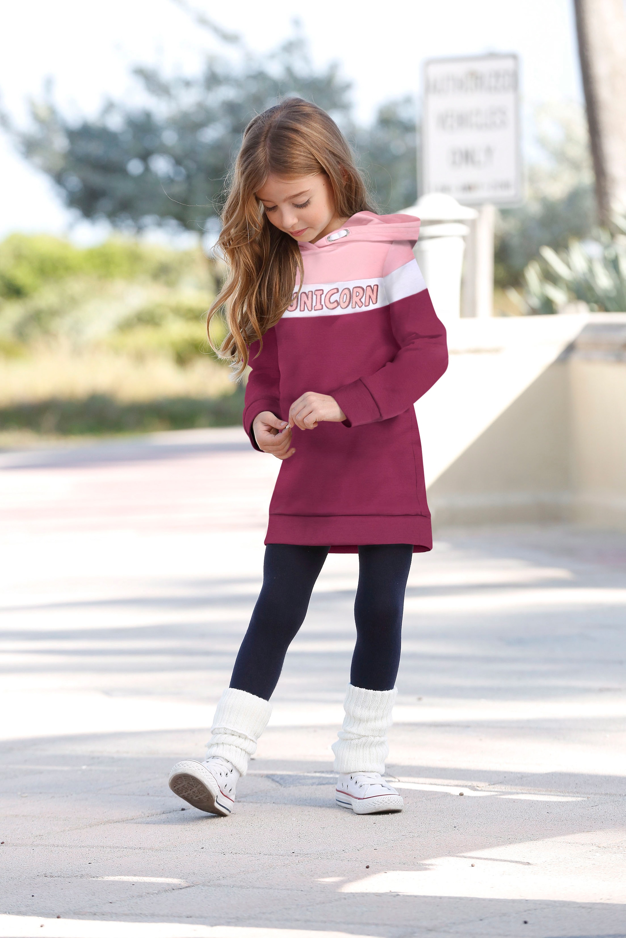 »UNICORN«, KIDSWORLD Glitzerprint kaufen BAUR mit Sweatkleid |