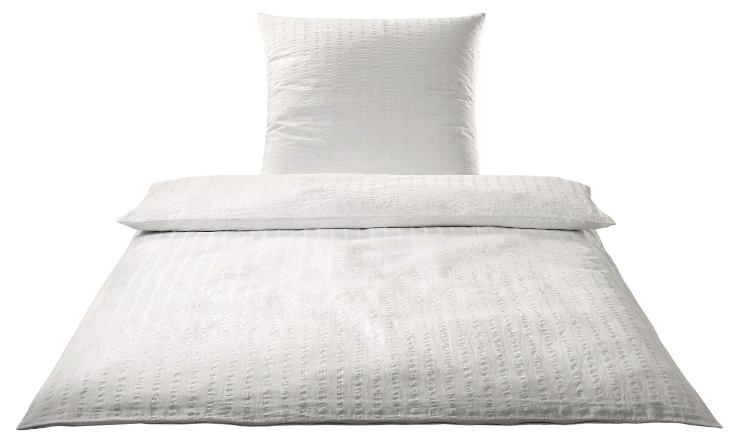 Elegante Bettwäsche "Chelsea" 2 Stk. gewebter Seersucker günstig online kaufen