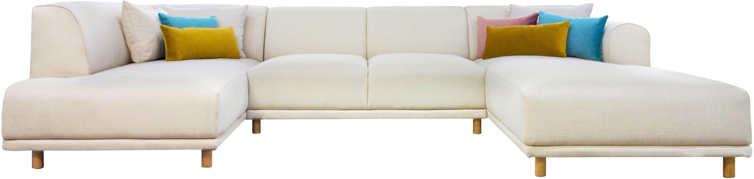 andas Wohnlandschaft »Maroon U-Form«, in skandinavischem Design, mit losen Kissen