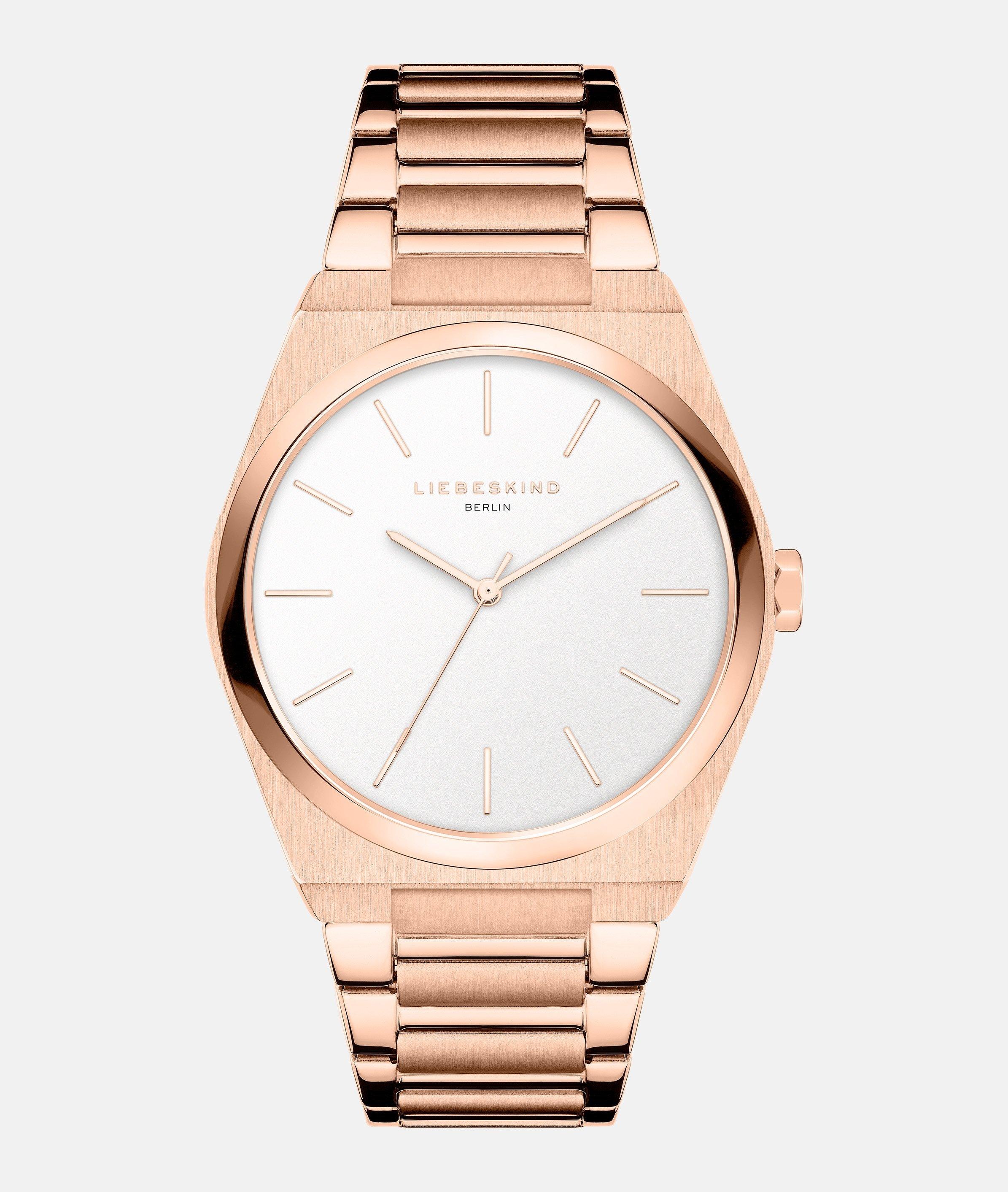 Liebeskind Berlin Quarzuhr »Minimalist 48 mm«, Armbanduhr, Damenuhr, Edelstahlarmband, analog