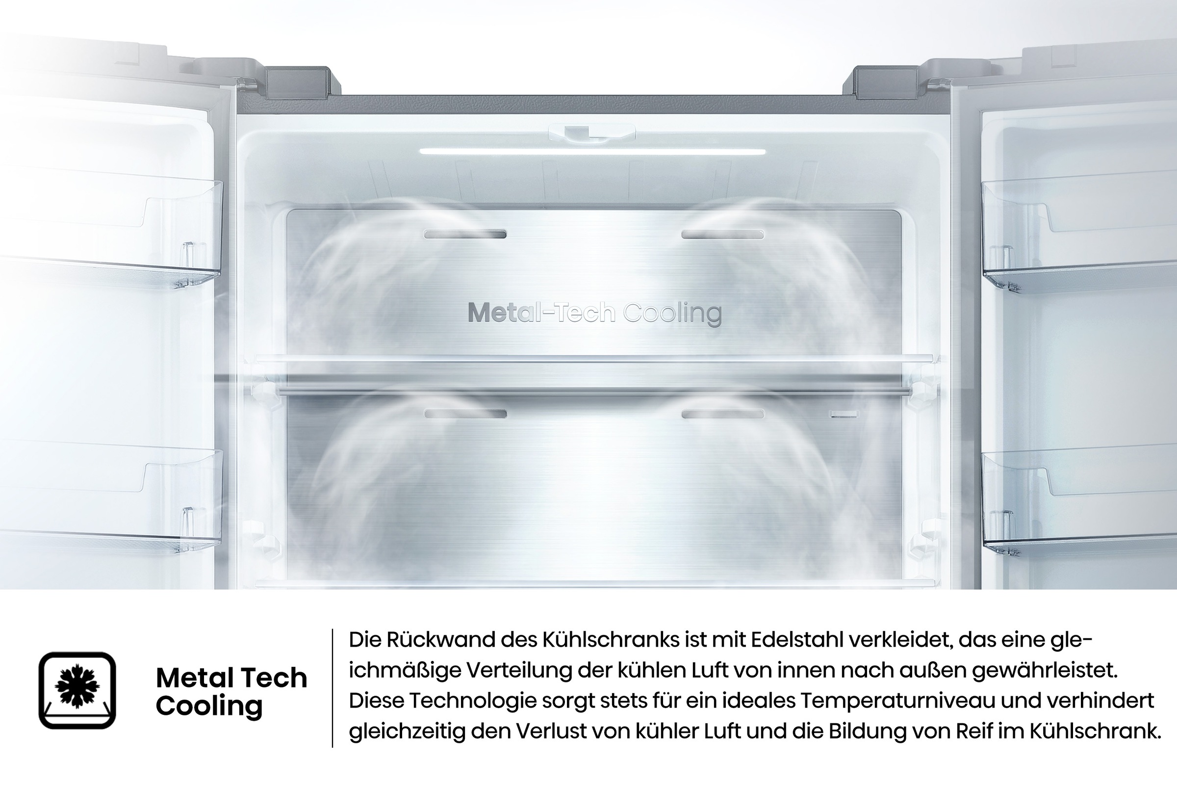 Hisense Multi Door »RQ5P470SAID«, MetalCooling Innenwand