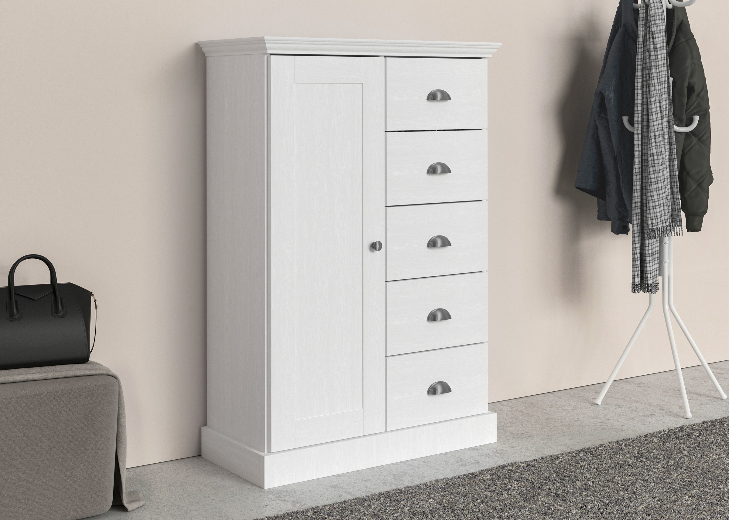 OTTO home Kommode "Motala" 5 Schubladen und 2 verstellbare Einlegeböden, Br günstig online kaufen