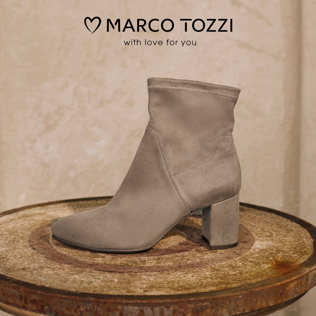 MARCO TOZZI Stiefelette  Blockabsatz, Ankle Boots mit zweckmäßigem Innen-Reißverschluss