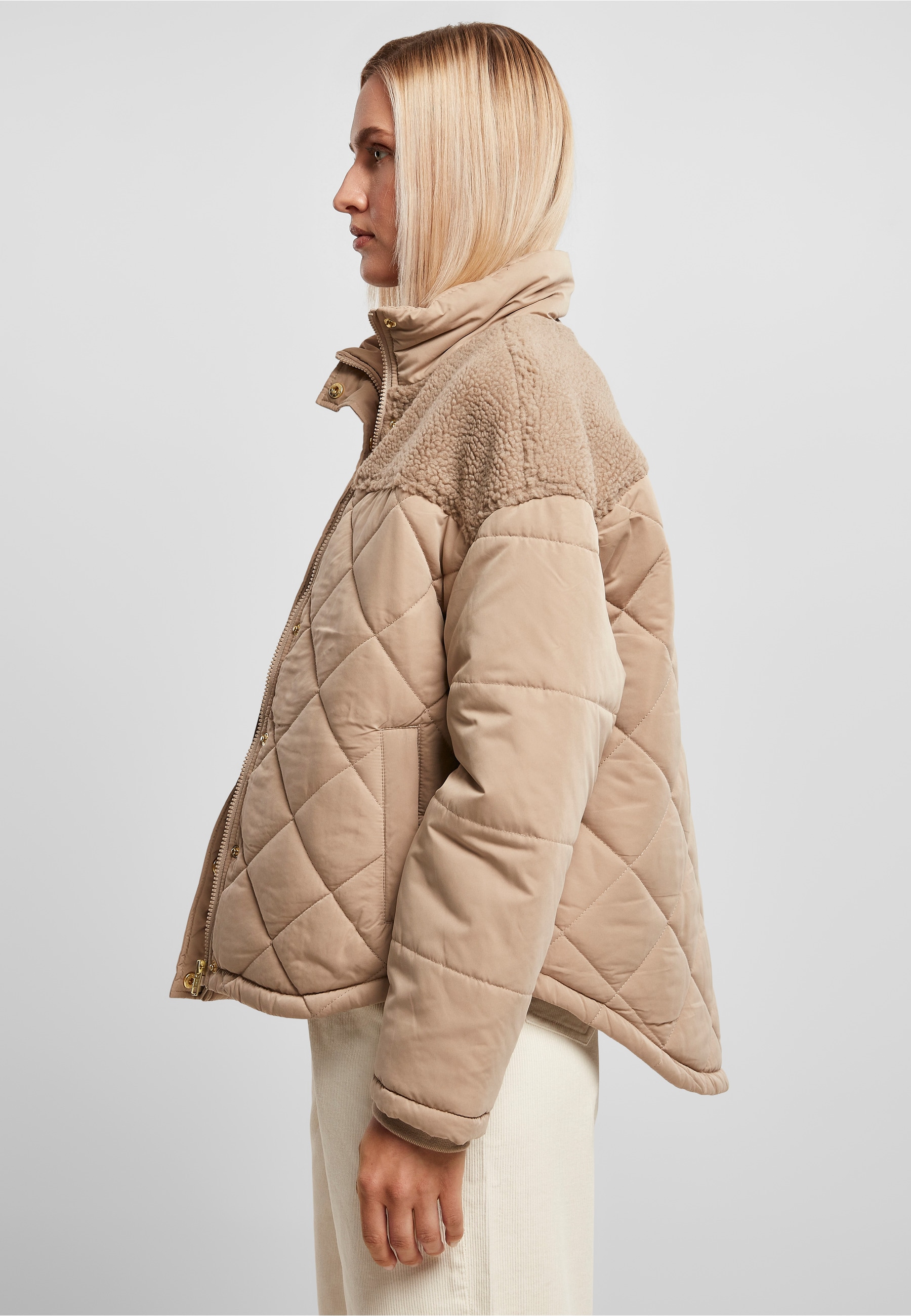 URBAN CLASSICS Winterjacke »Urban Classics Damen« 1 Stk. tlg. ohne Kapuze