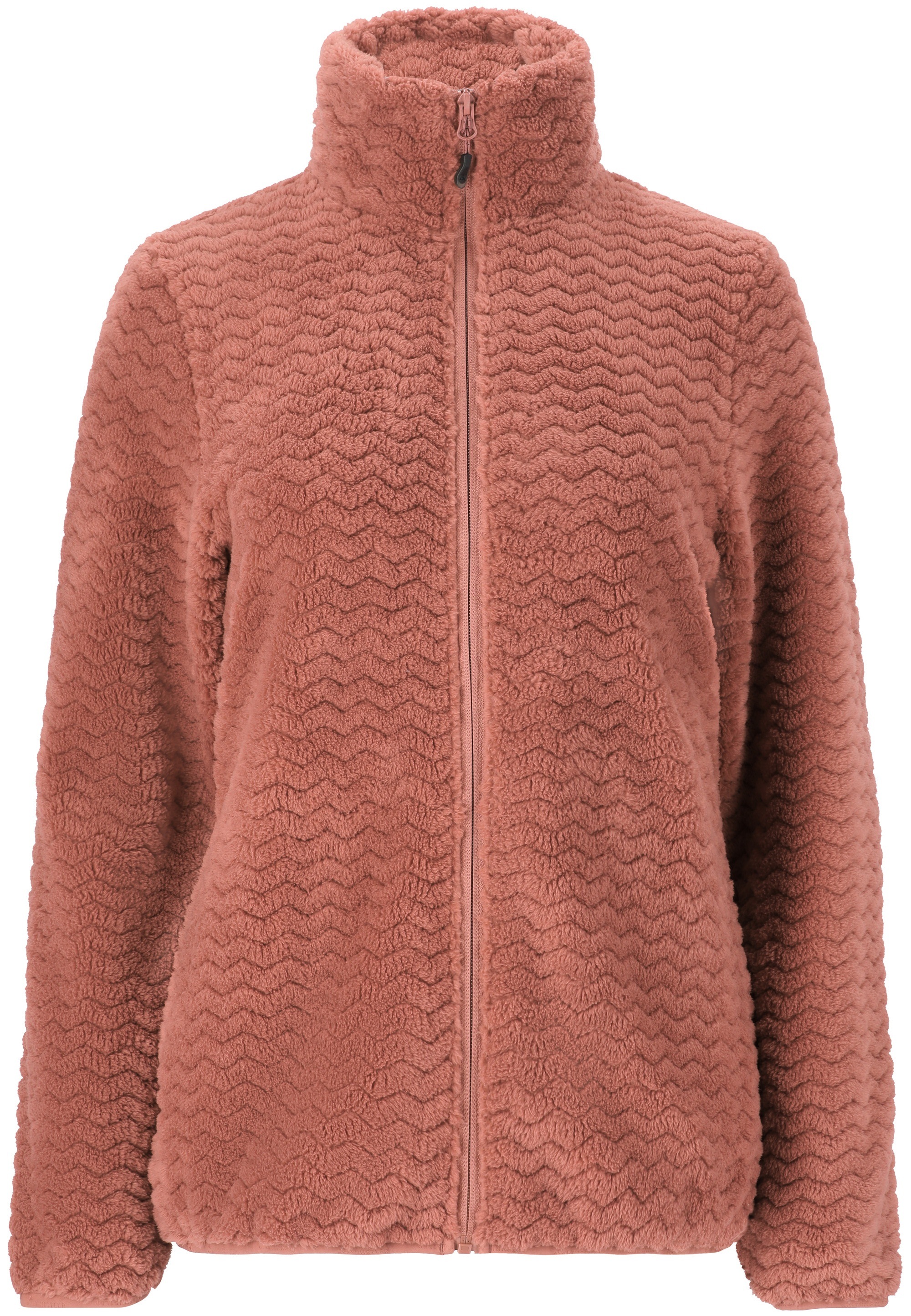 Fleecejacke WHISTLER "Matra", Damen, Gr. 38, rot (braun), 100% Polyester, unifarben, kurz, hoch geschlossener Ausschnitt, Jacken Fleecejacke, mit stilvollem Muster und kuscheligem Tragegefühl 2