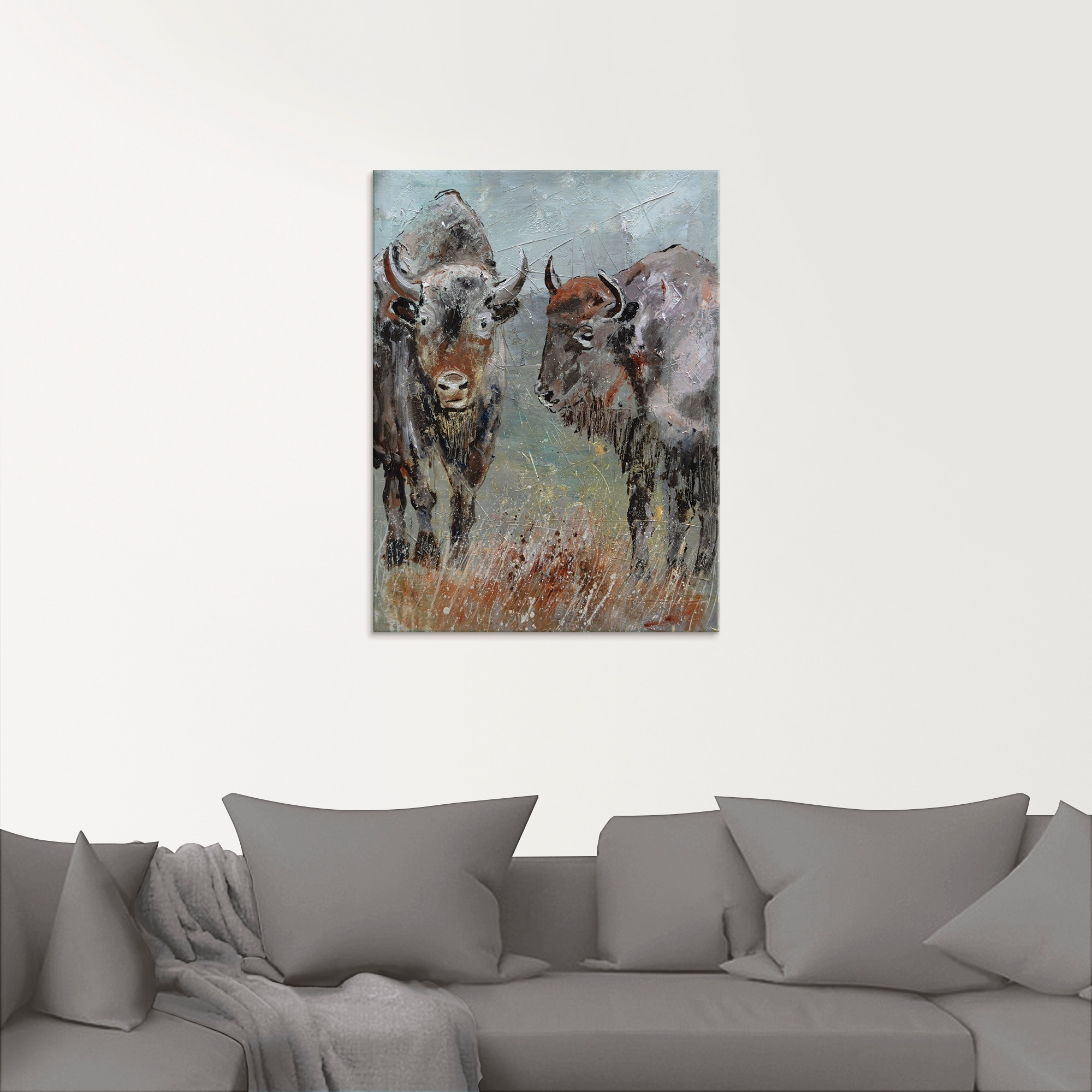 Artland Glasbild »Büffel«, Wildtiere, (1 St.), in verschiedenen Größen