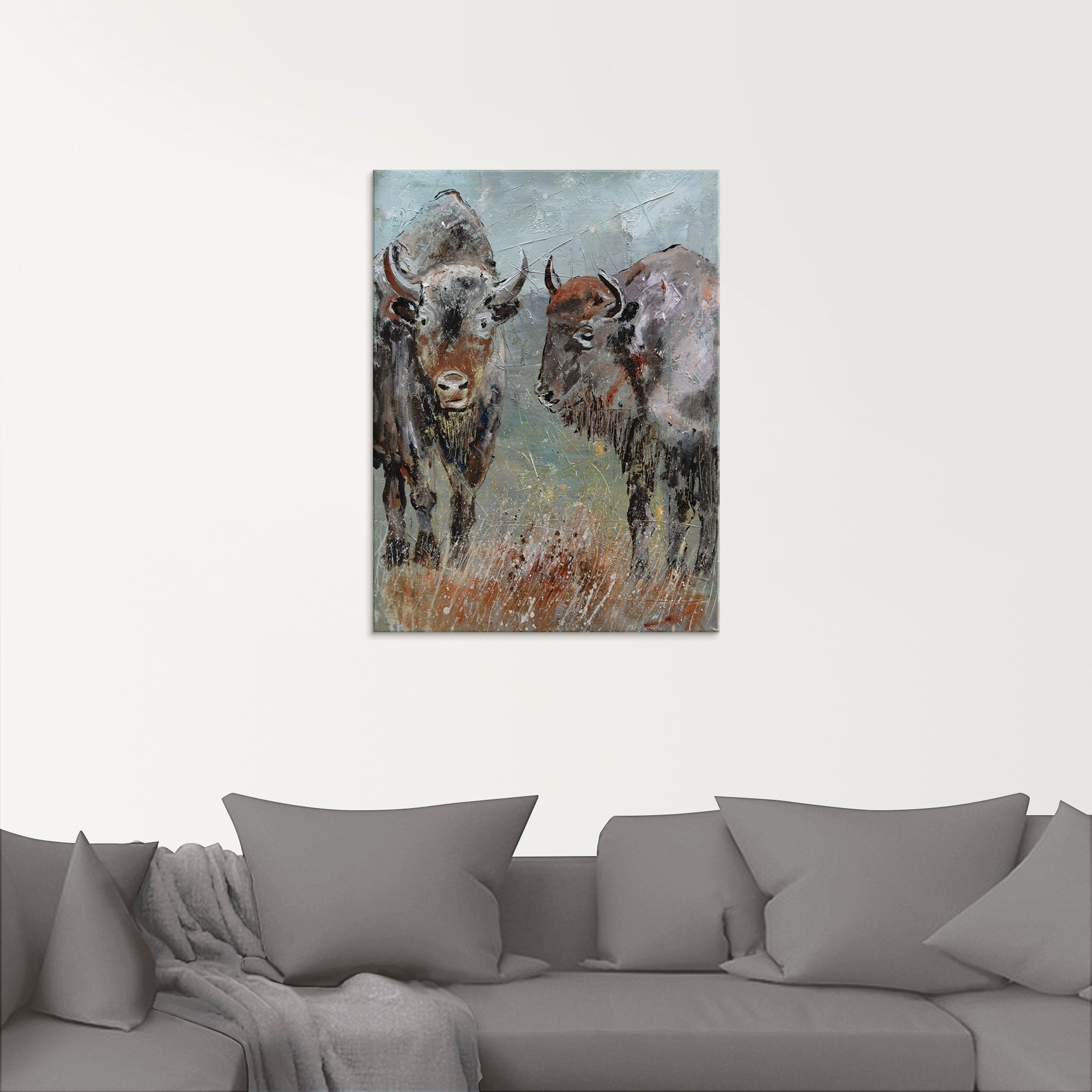 Artland Glasbild "Büffel", Wildtiere, (1 St.), in verschiedenen Größen günstig online kaufen