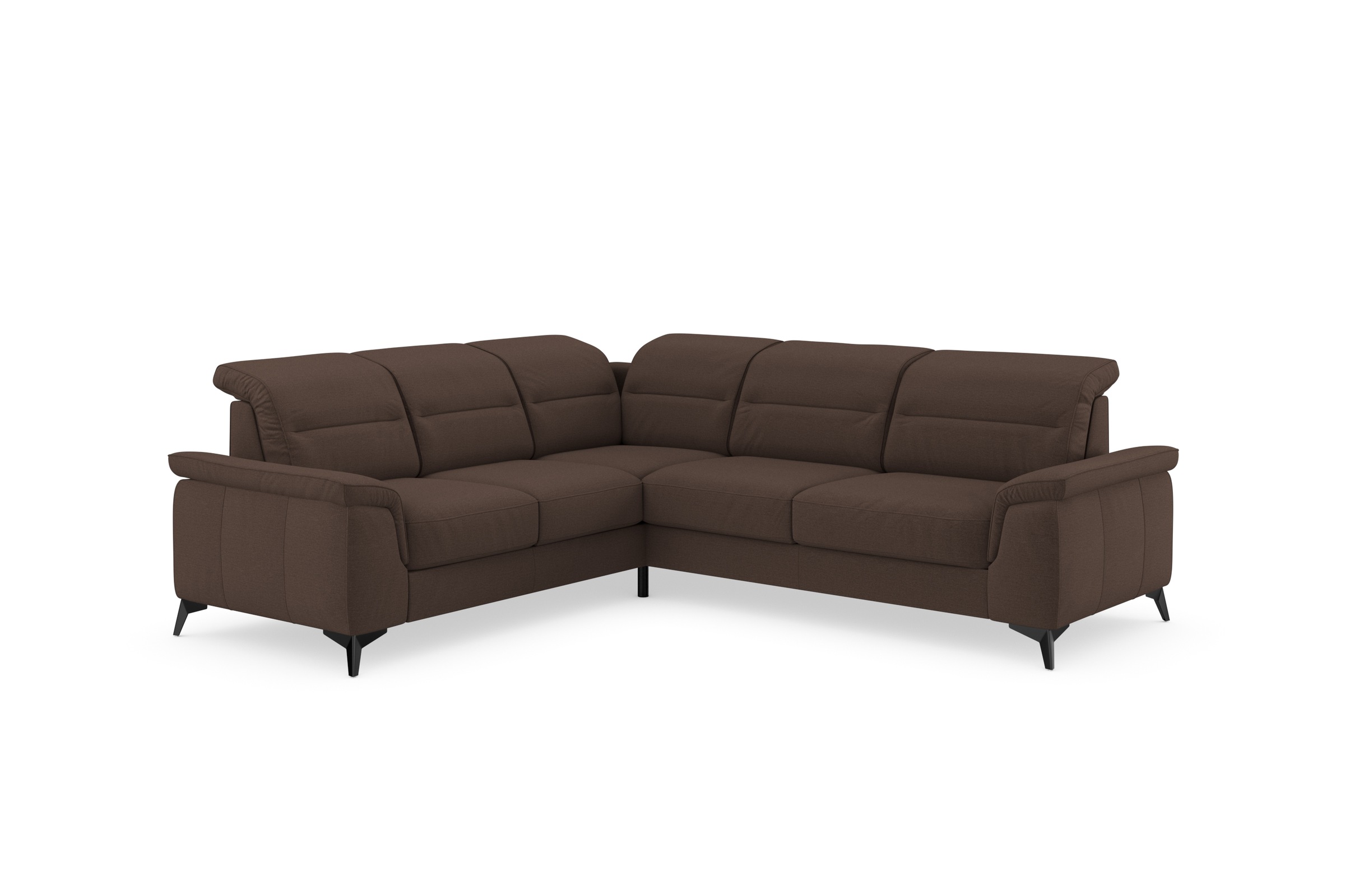sit&more Ecksofa »Sinatra L-Form«, optinal mit Kopfteilverstellung und Armteilfunktion, Metallfüße