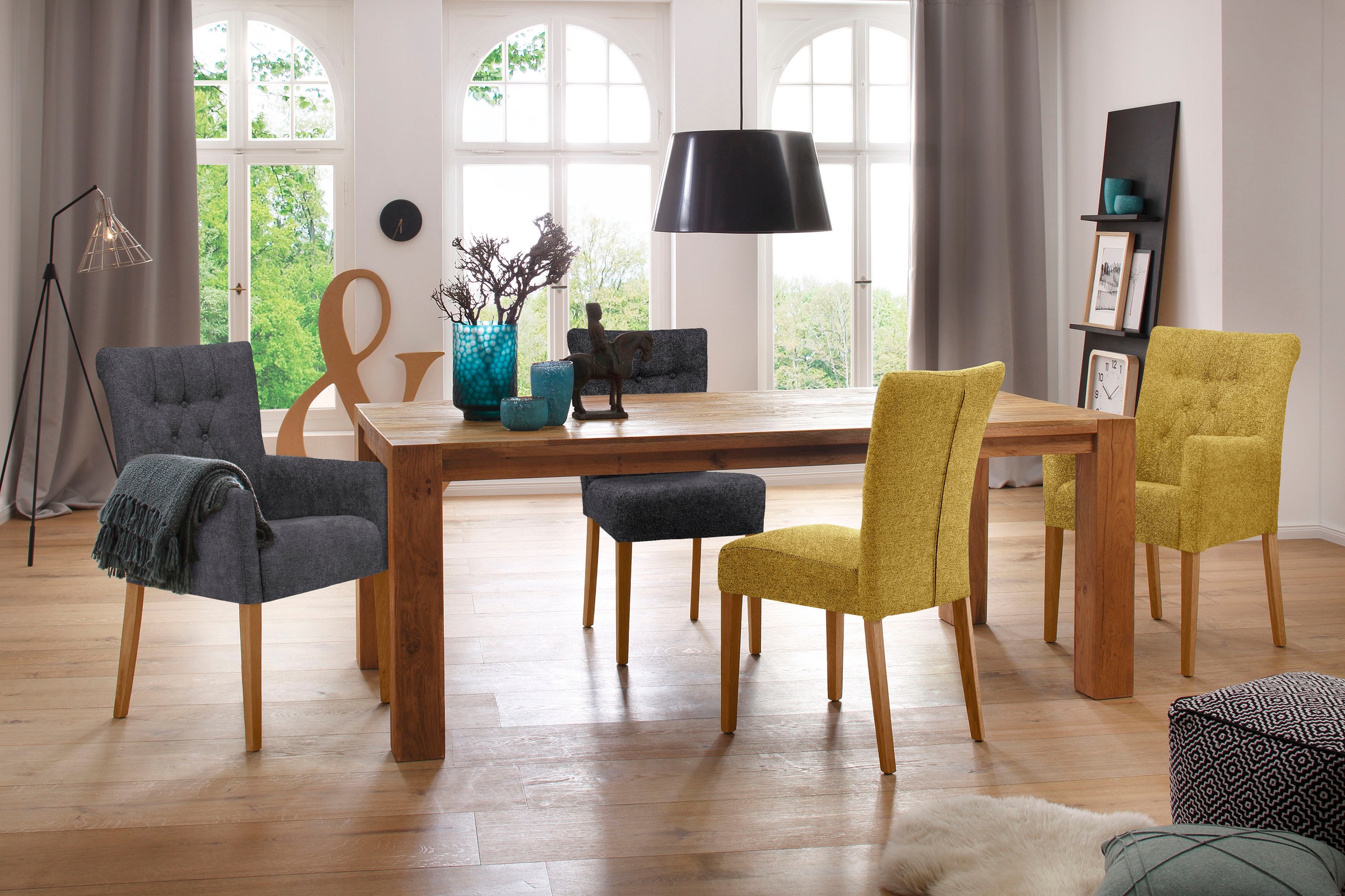 Home affaire Esszimmerstuhl "King" () Armlehnstuhl mit Knopfheftung, Polste günstig online kaufen