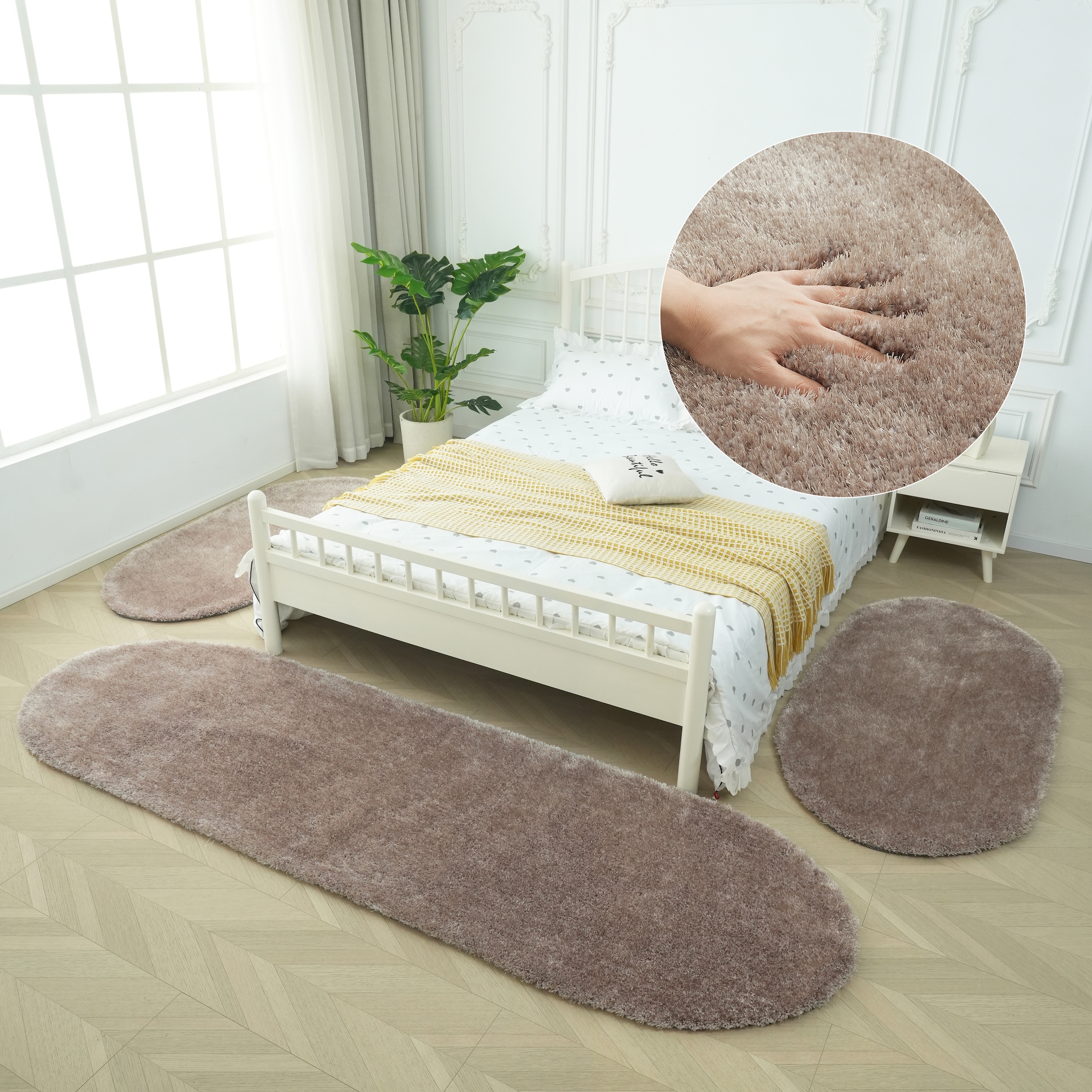 Bruno Banani Hochflor-Bettumrandung "Dana Teppich, Kundenliebling" Höhe 30 günstig online kaufen