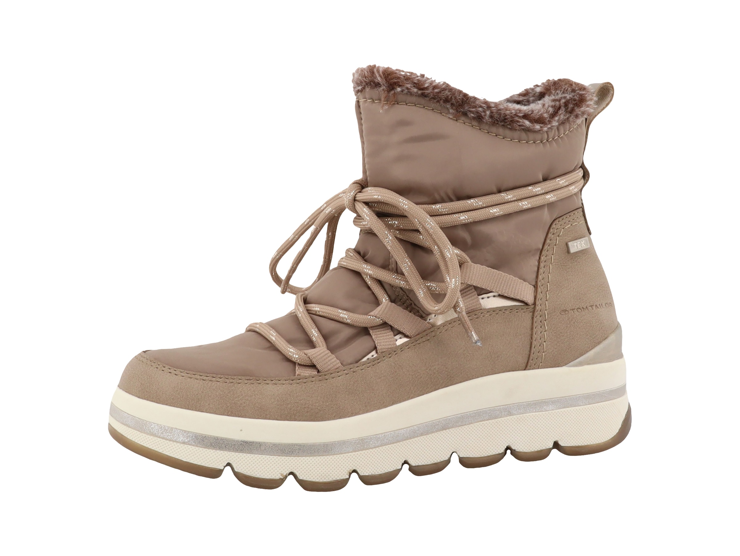 TOM TAILOR Winterboots  mit Fellimitat-Kragen