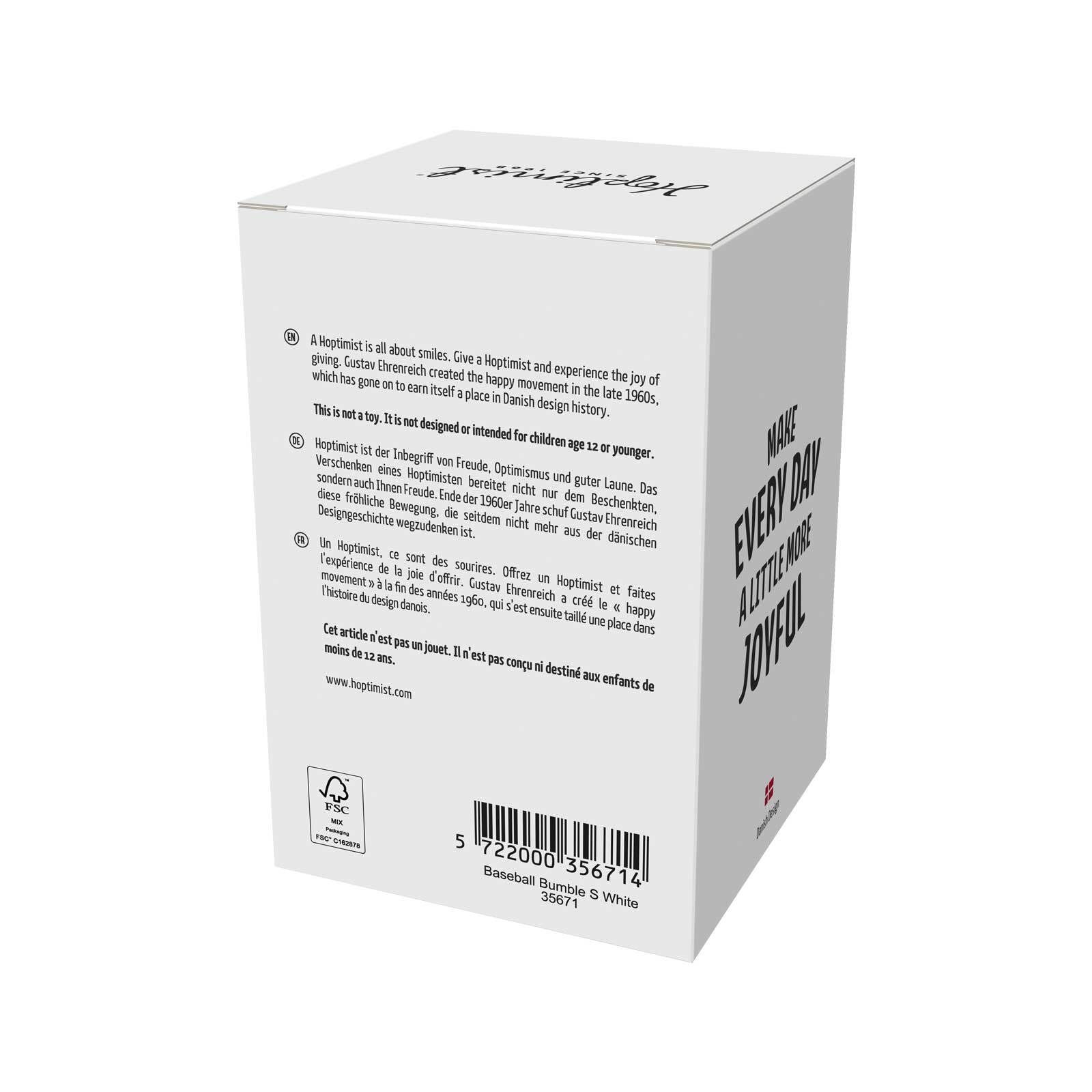 HOPTIMIST Dekofigur »Dekofigur Bumble S Baseball 7,6 cm weiß«