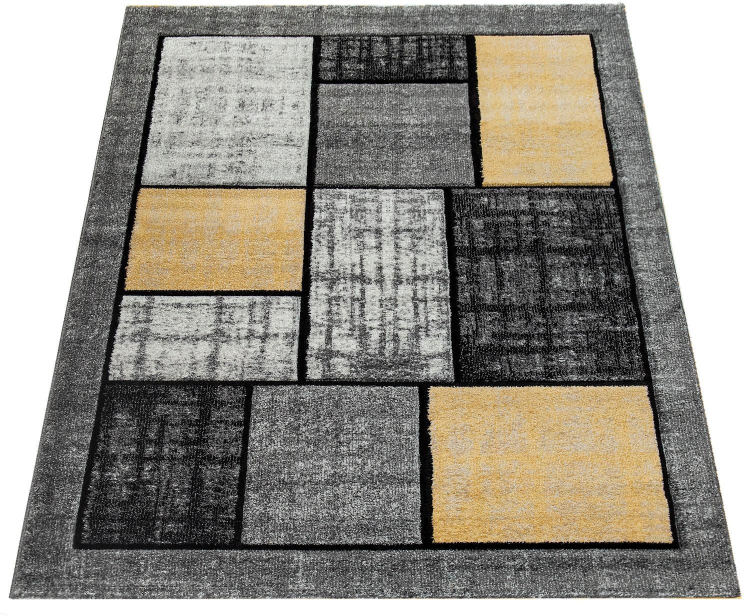 Paco Home Teppich »Pattern 125«, rechteckig, Kurzflor, modernes Patchwork  Design | BAUR