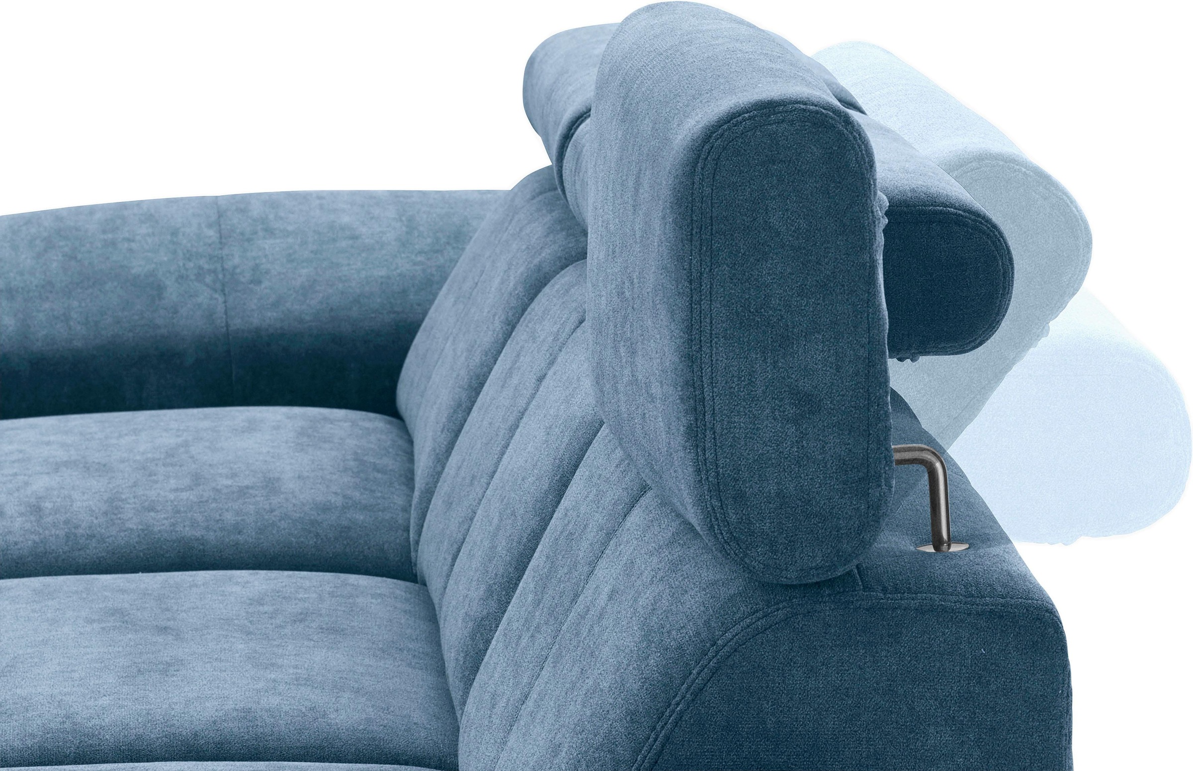 exxpo - sofa fashion Ecksofa »Salerno, inkl. Kopf- und Armteilverstellung, elegant & bequem, L-Form«, wahlweise mit Bettfunktion und Bettkasten, tolle Detailverarbeitung