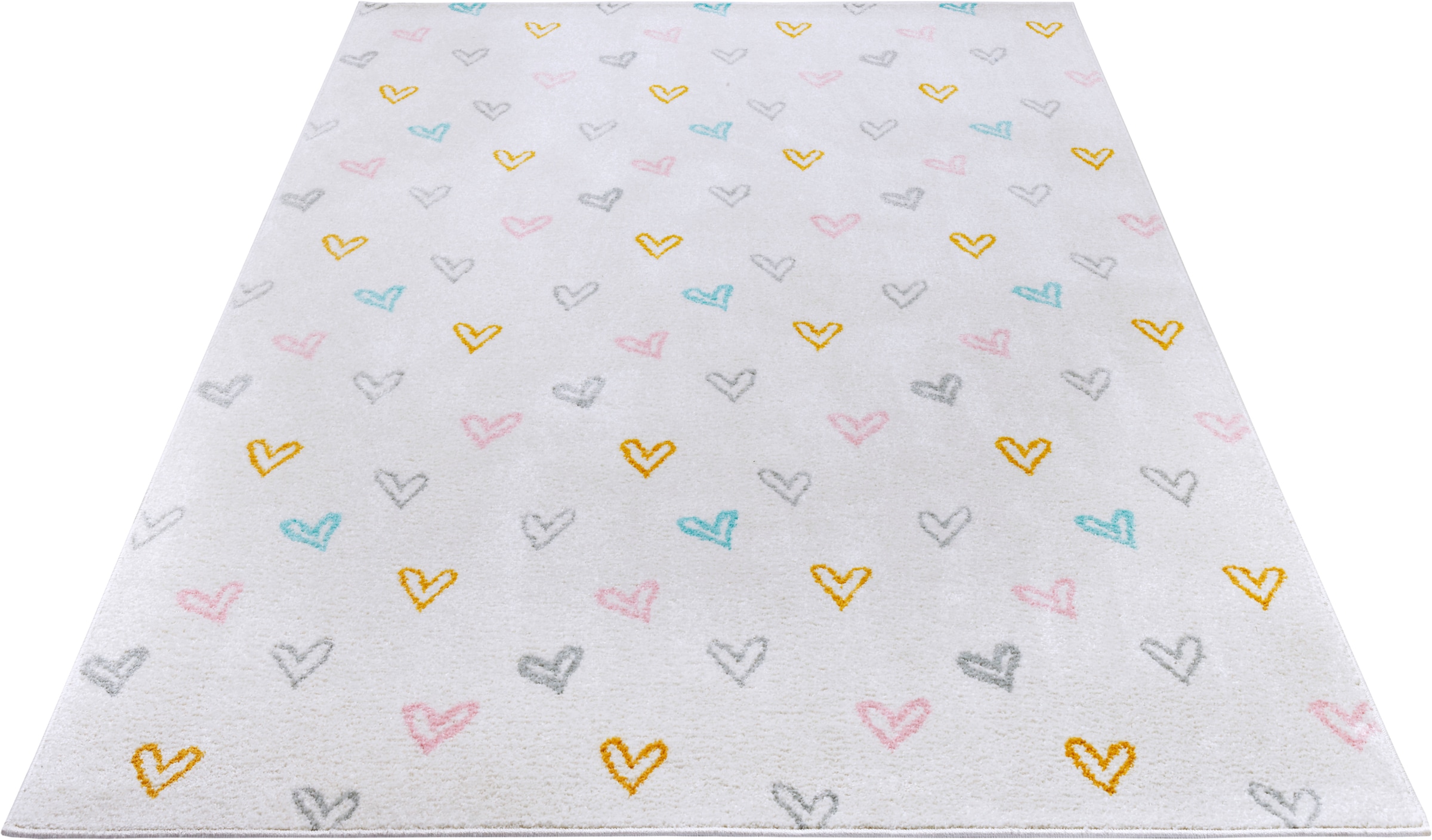 HANSE Home Kinderteppich »Adventures Hearts«, rechteckig, 7 mm Höhe, Spielteppich, fest, Kinderzimmer, Kurzflor, Spielunterlage